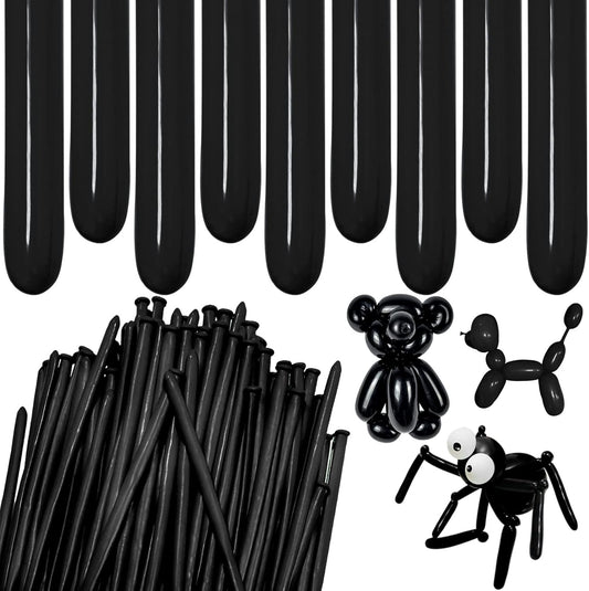 Black Long Balloons Premium 260 Twisting Balloons Animals Magic for Birthday Kids Wedding Party Supply 100pcs