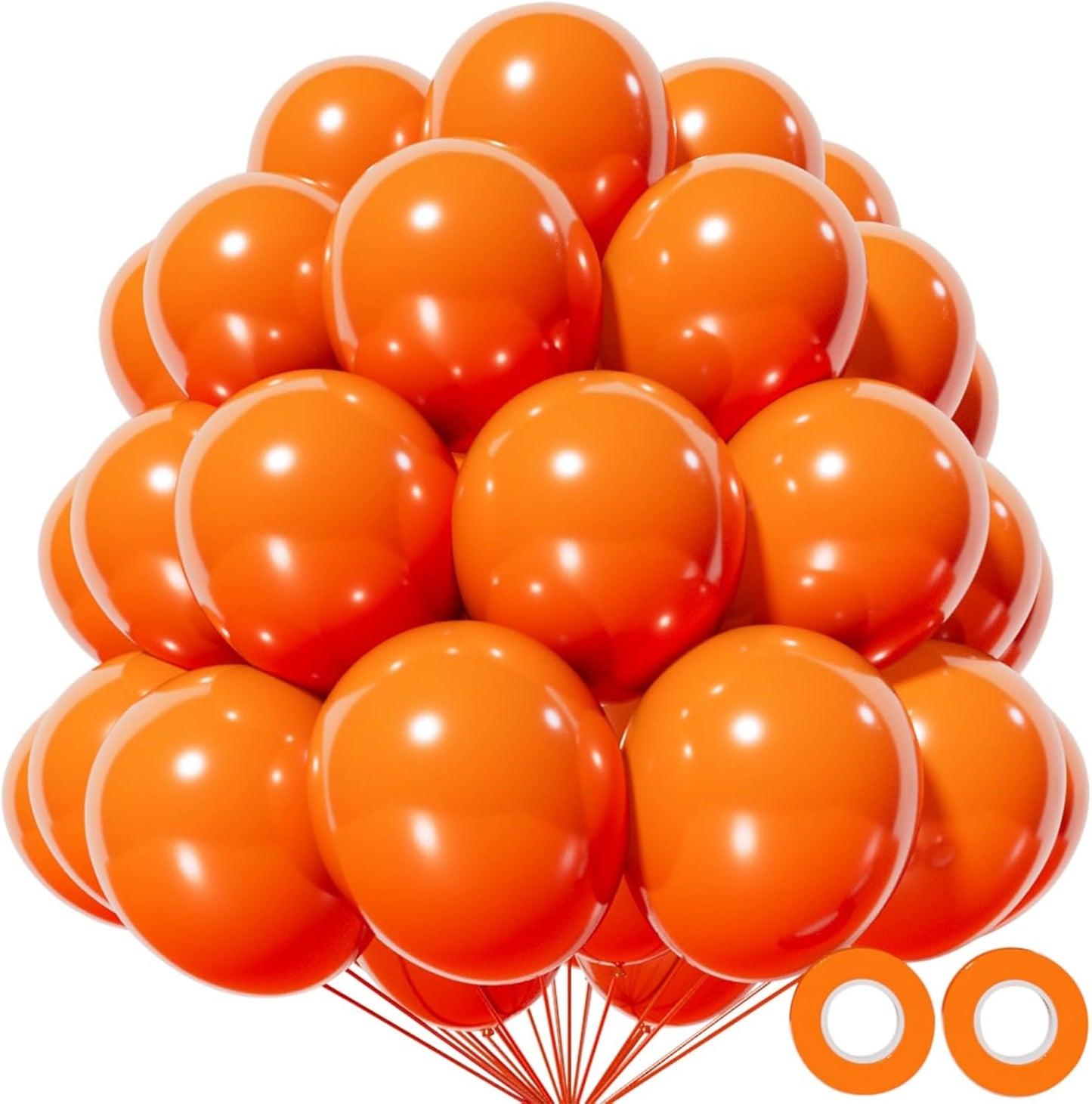 KAWKALSH Orange Balloon 110pcs, 12 Inch Thickened Latex Party Balloons Helium Bright Color for Birthday Baby Shower Wedding Party Supplies Arch Garland Decoration