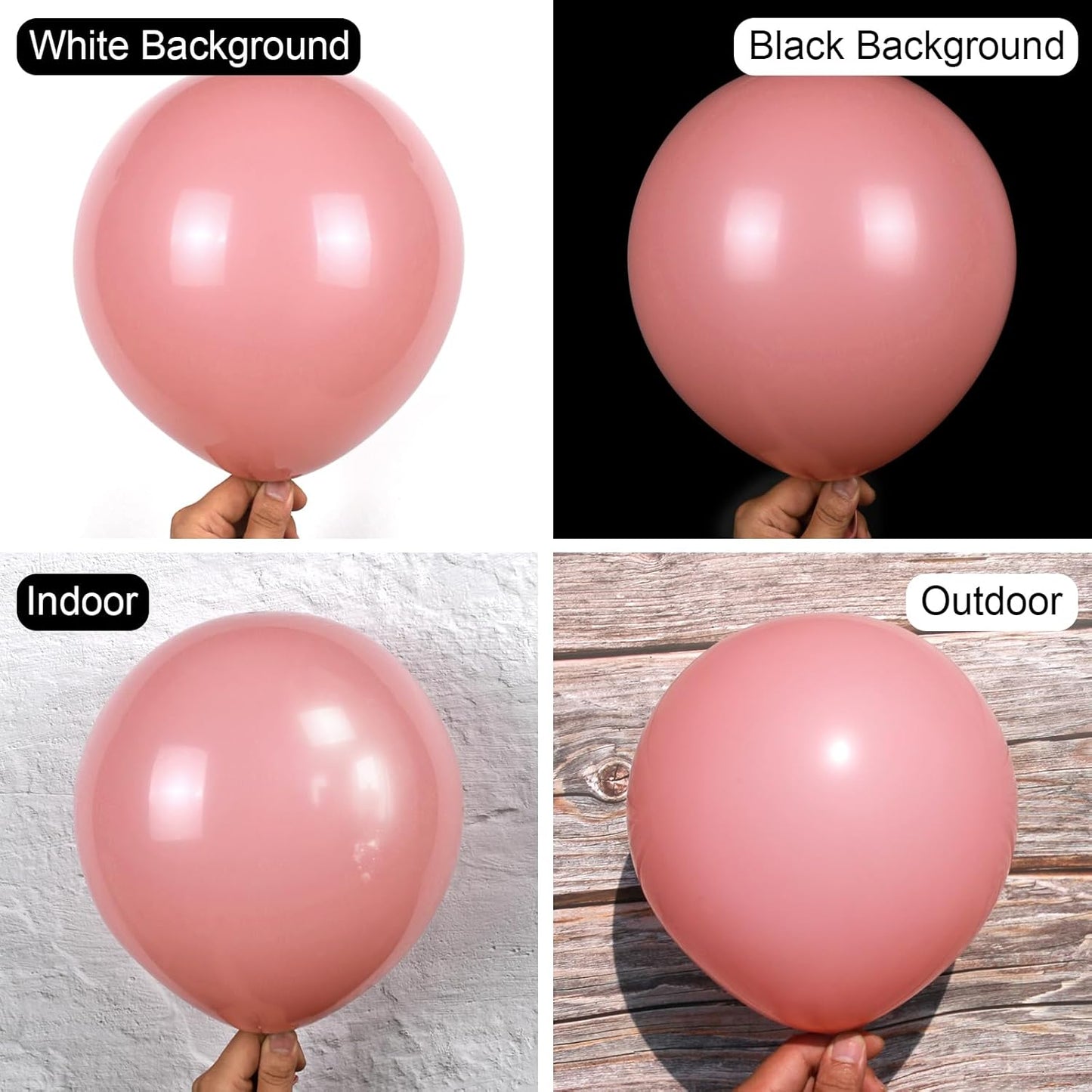 Dusty Pink Balloons, 150 pcs Different Sizes Pack of 18 Inch 12 Inch 10 Inch 5 Inch Cavern Pink Balloons for Balloon Garland Balloon Arch as Birthday Party Wedding Decorations