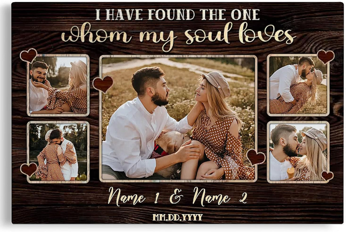 Dem Canvas Personalized Canvas Prints: 'I Have Found The One' - Couple Romance & Wedding Gifts, Custom Anniversary & Valentine Canvas Art (30x20)