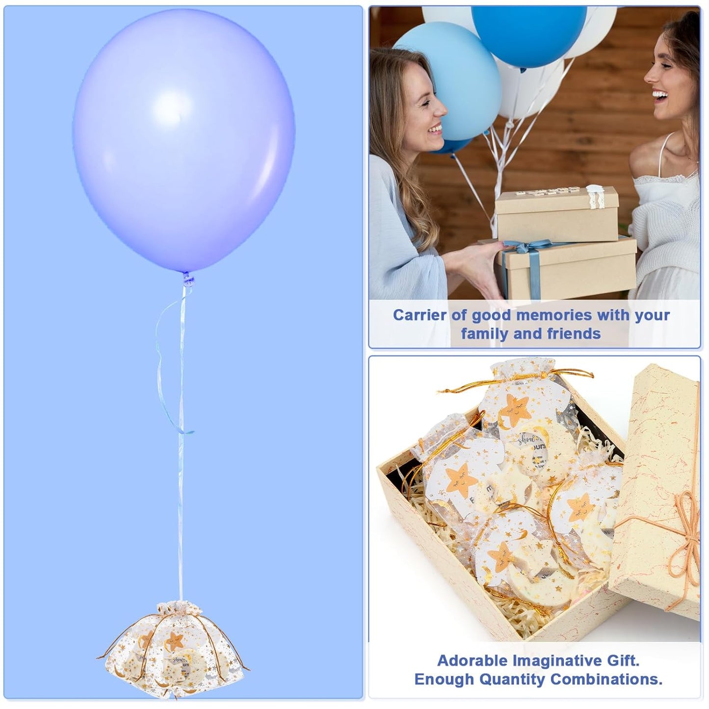 50 Sets Baby Shower Favors Lavender Moon Star Soaps for Guests with Thank You Cards Organza Bags Baby Shower Gifts for Gender Reveal Party Decoration Women Men