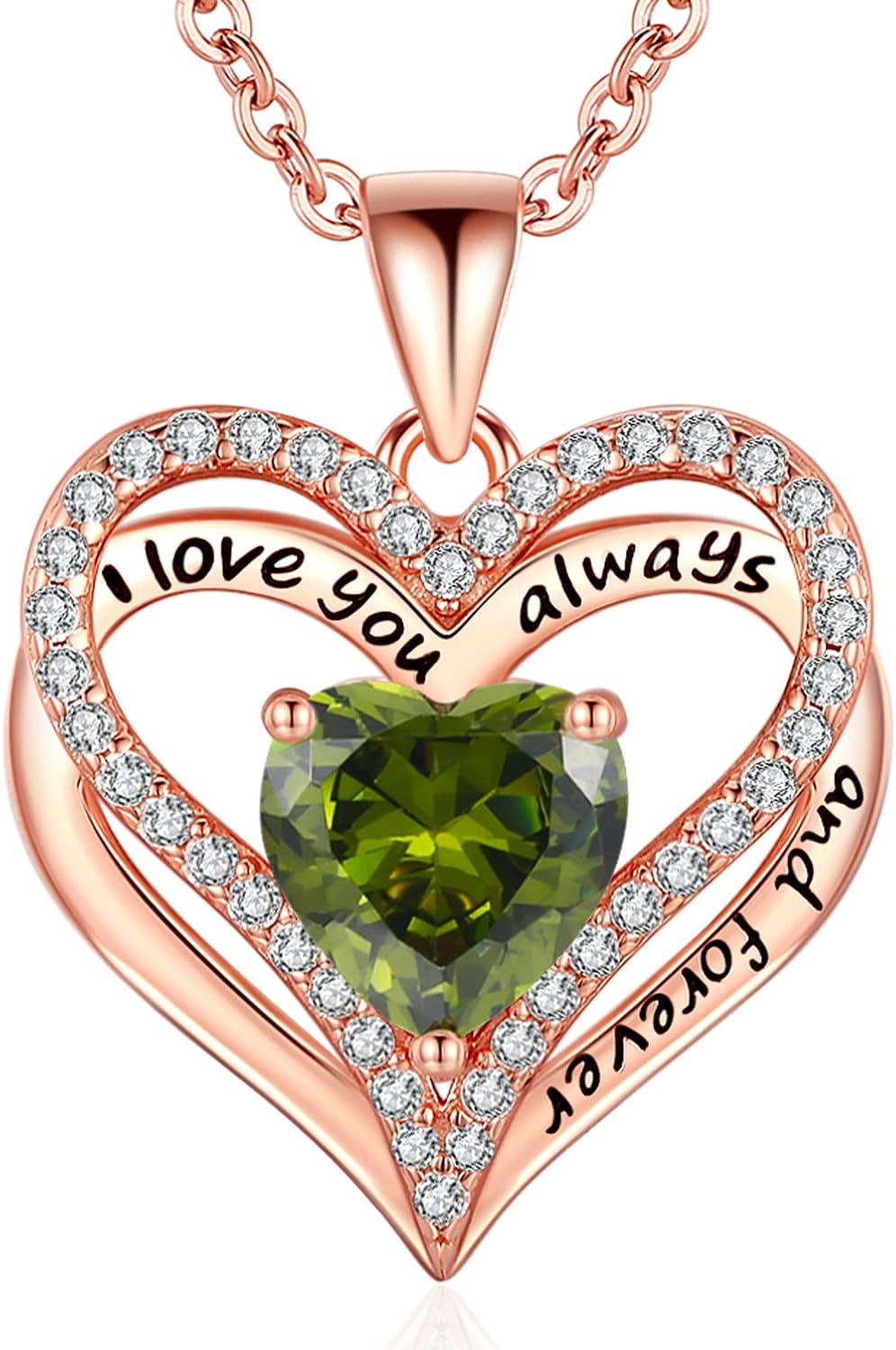 S925 Sterling Silver Necklace for Women, Wife Jewelry Rose Gold, Mom Birthday Valentines Mothers Day Gifts, Girlfriend Necklaces, Daughter Heart Jewel, Anniversary for Her