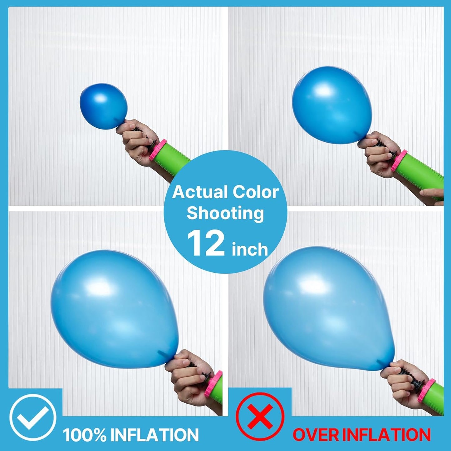 PartyWoo Pearl Blue Balloons 50 pcs 12 Inch Sky Blue Latex Helium Balloons for Graduation Wedding Baby Shower Gender Reveal Under the Sea Anniversary Birthday Party Decorations Blue-Z23