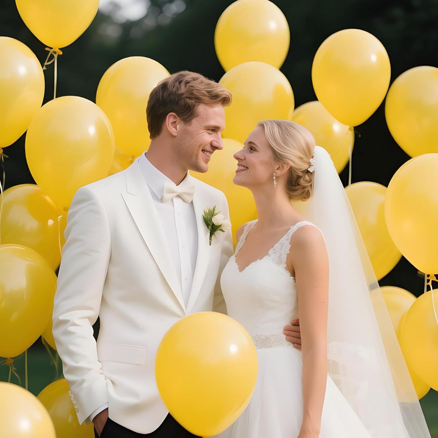 KAWKALSH Yellow Balloon 110pcs, 12 Inch Thickened Latex Party Balloons Helium Bright Color for Birthday Baby Shower Wedding Party Supplies Arch Garland Decoration