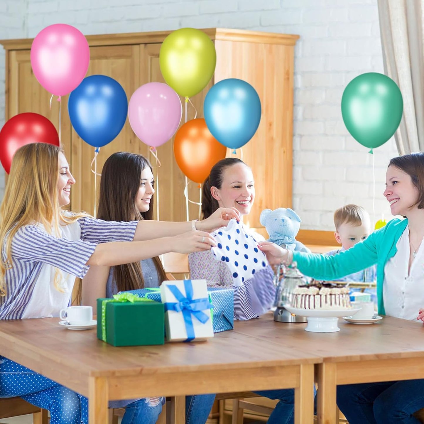 120Pcs Balloons Assorted Colors,12 Inch Latex Party Balloon for Birthday Party, Light Multi Color Ballons Rainbow Balloons for Wedding Baby Shower Supplies.(Assorted)