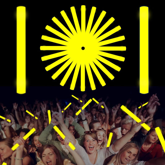 Glow Foam Wand, 36 Pcs Giant Yellow LED Light Up Sticks Flashing Glowing Baton Wands Party Supplies for Easter, Wedding, Raves,Concert,Birthday,Christmas, Halloween