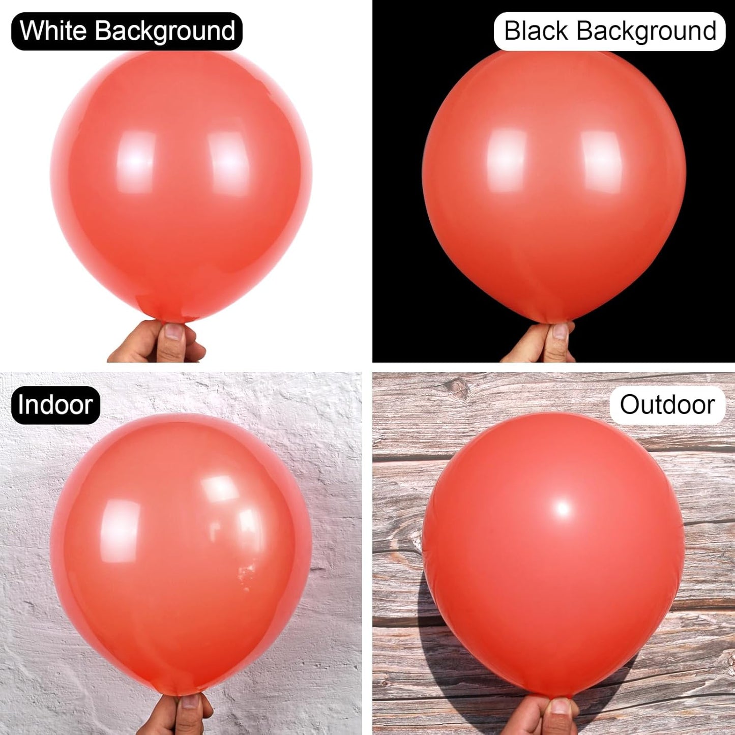 Light Red Balloons, 150 pcs Different Sizes Pack of 18 Inch 12 Inch 10 Inch 5 Inch Pale Red Balloons for Balloon Garland Balloon Arch as Birthday Party Wedding Decorations
