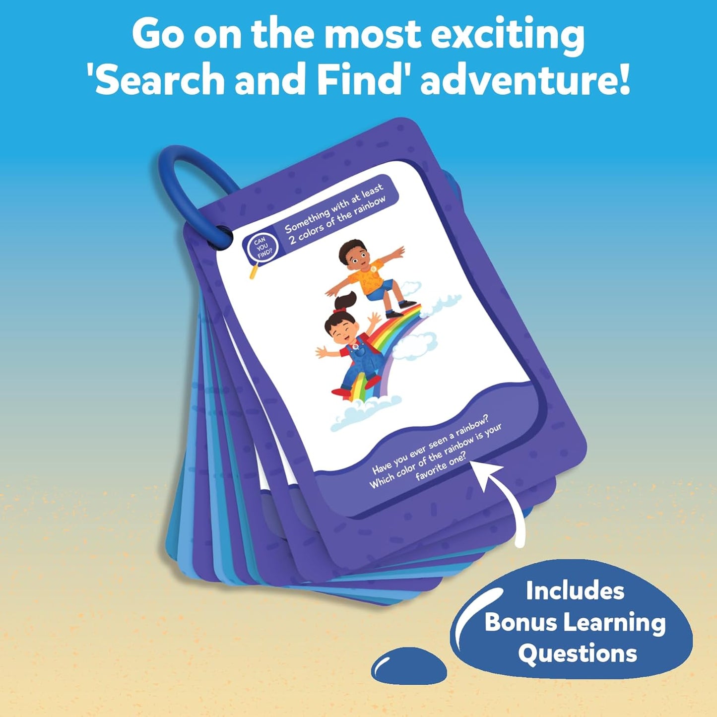 Skillmatics Scavenger Hunt Card Game - Found It Beach, Outdoor Learning Toys, Perfect for Boys, Girls and Families Who Love Board Games, 50 Waterproof Cards, Travel Game, Gifts for Ages 4, 5, 6, 7