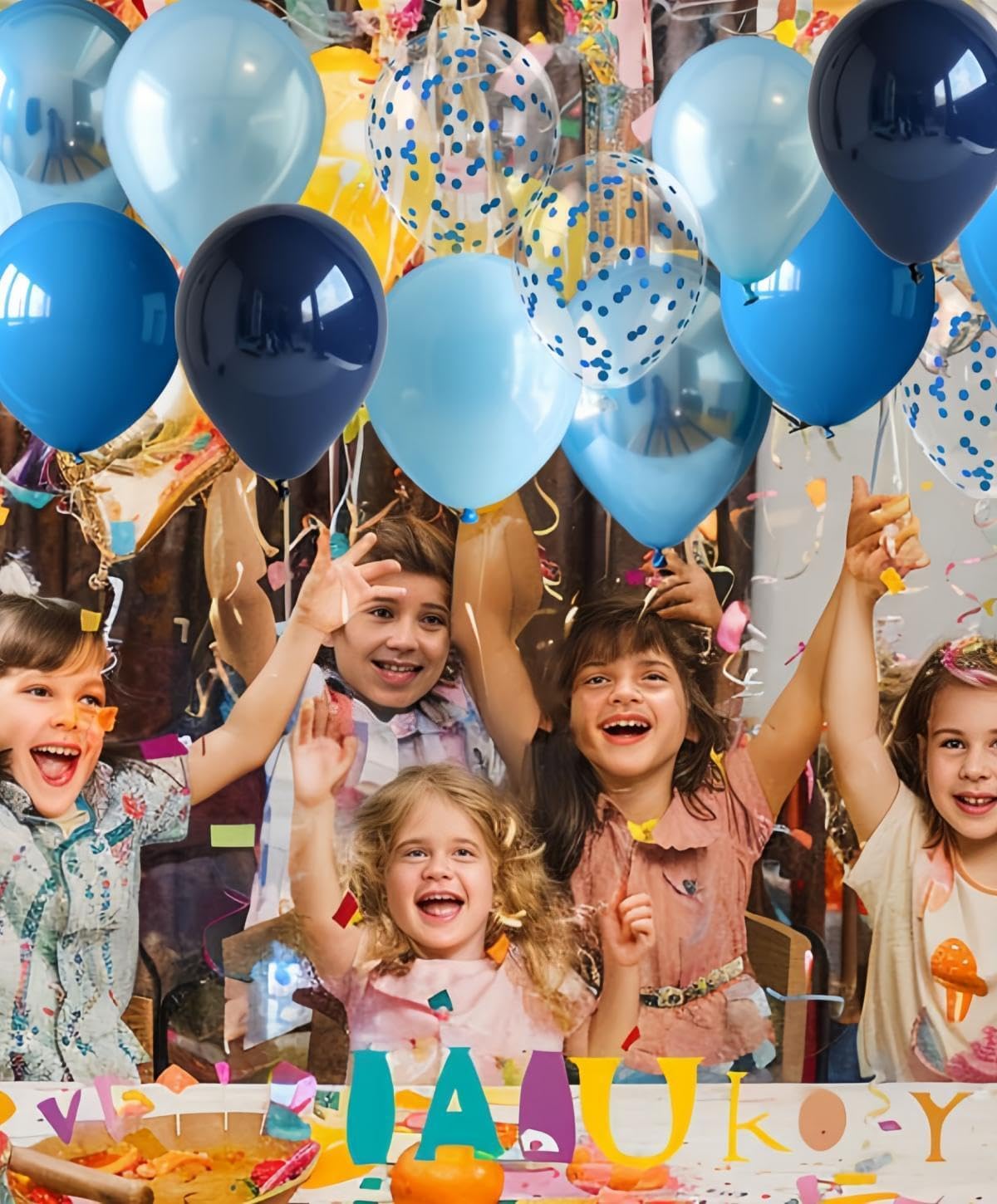 300 Pcs Blue Balloons 12 Inch Different Shades of Blue Party Balloon Set, Suitable for Wedding, Graduation, Birthday Party Various Event Decorations