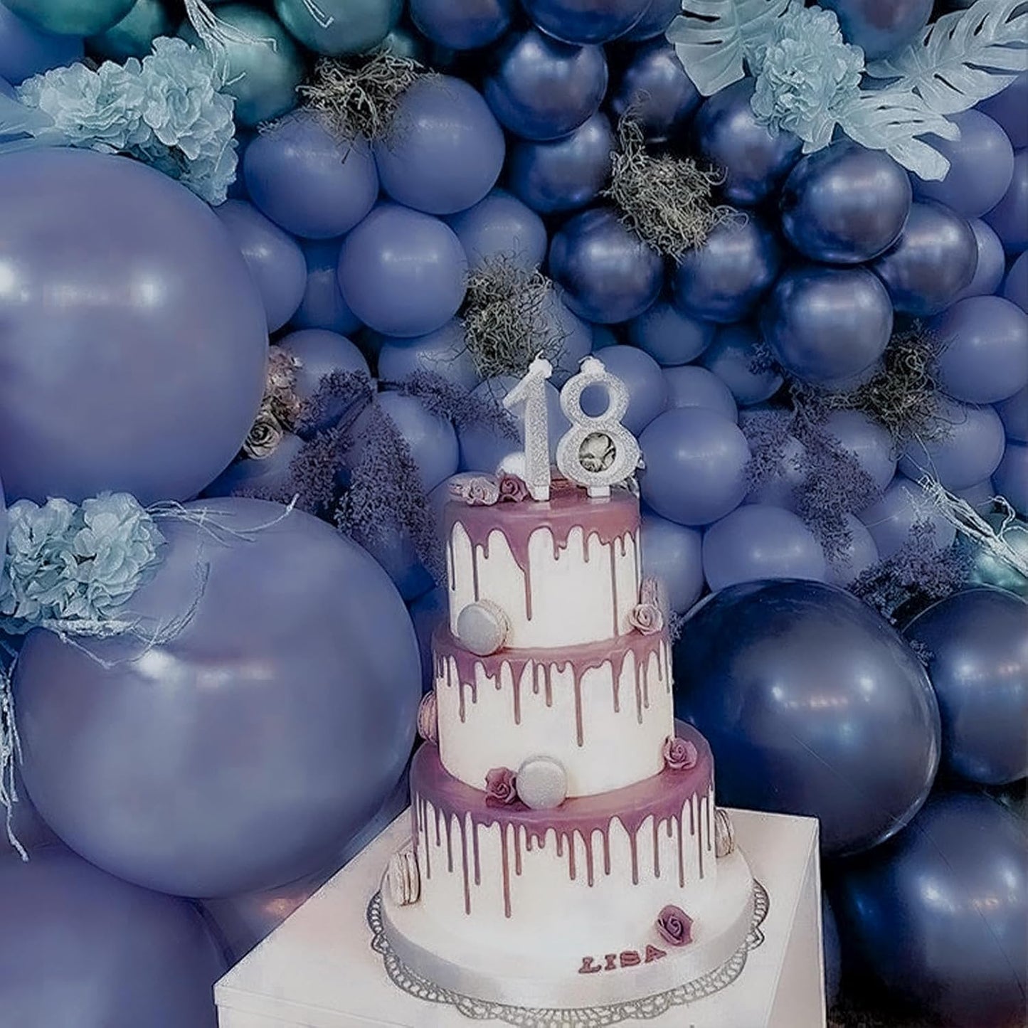 PartyWoo Dusty Blue Balloons 50 pcs 12 Inch Boho Slate Blue Latex Helium Balloons for Graduation Baby Shower Gender Reveal Wedding Anniversary Birthday Party Decorations Blue-F15