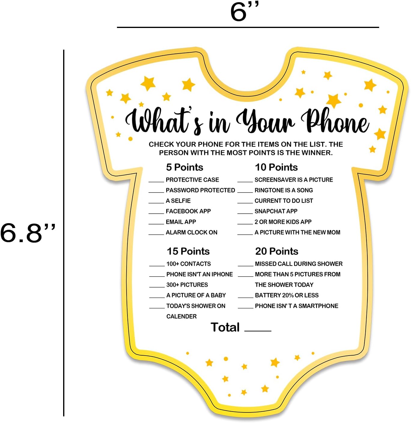 Baby Shower Games, What in Your Phone Game Cards, Fun Baby Shower Party Games Supplies & Activities, Gender Reveal Games For Guests, Baby Shower Ideas, Set of 30 Cards