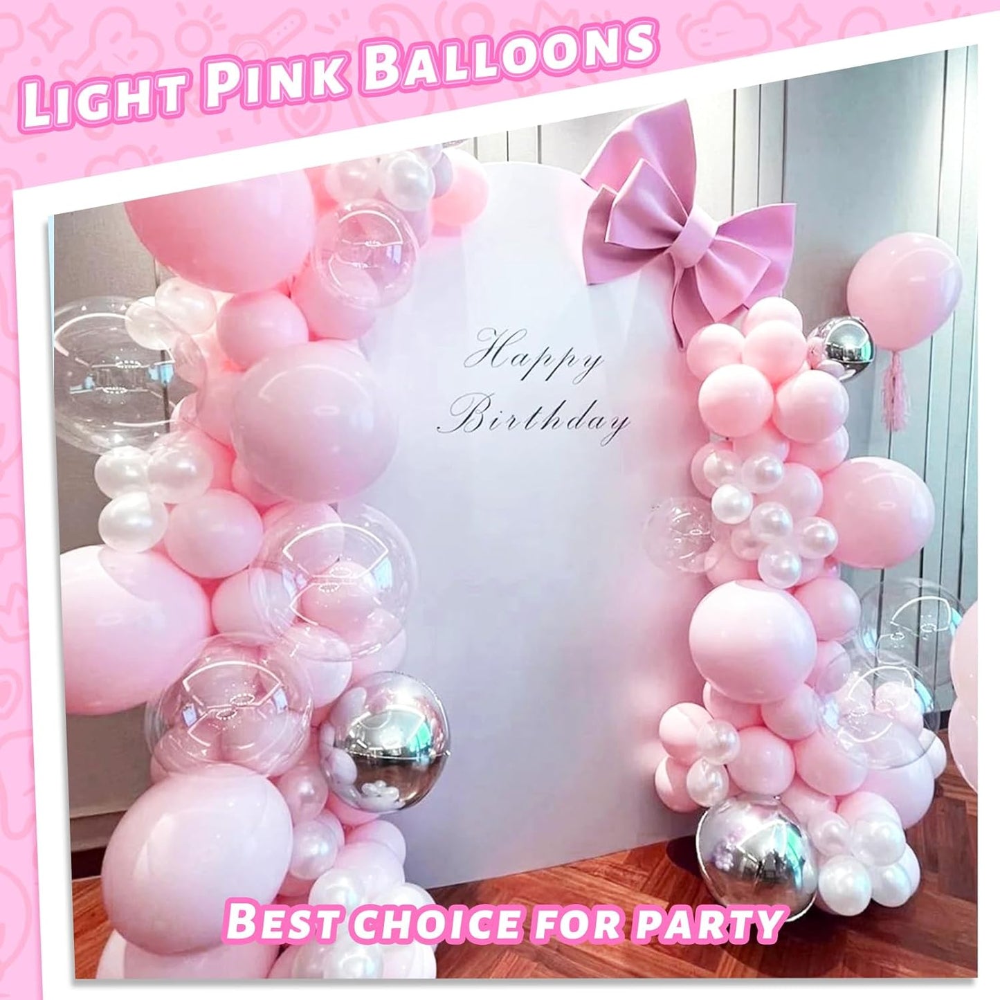 LovesTown 15PCS Pink Party Balloons, 18inch Latex Balloons Garland Arch Kit for Wedding Engagement Graduation Anniversary Party Decor