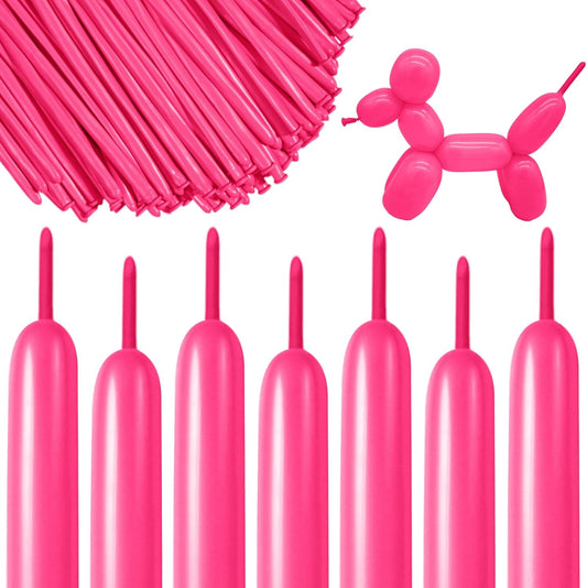100 pcs 260 Long Balloons (Hot Pink Balloons)
