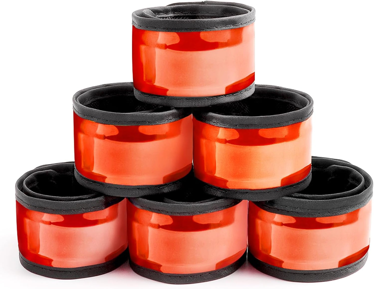 esonstyle Pack of 6 LED Light Up Band Slap Bracelets Night Safety Wrist Band for Cycling Walking Running Concert Camping Outdoor Sports