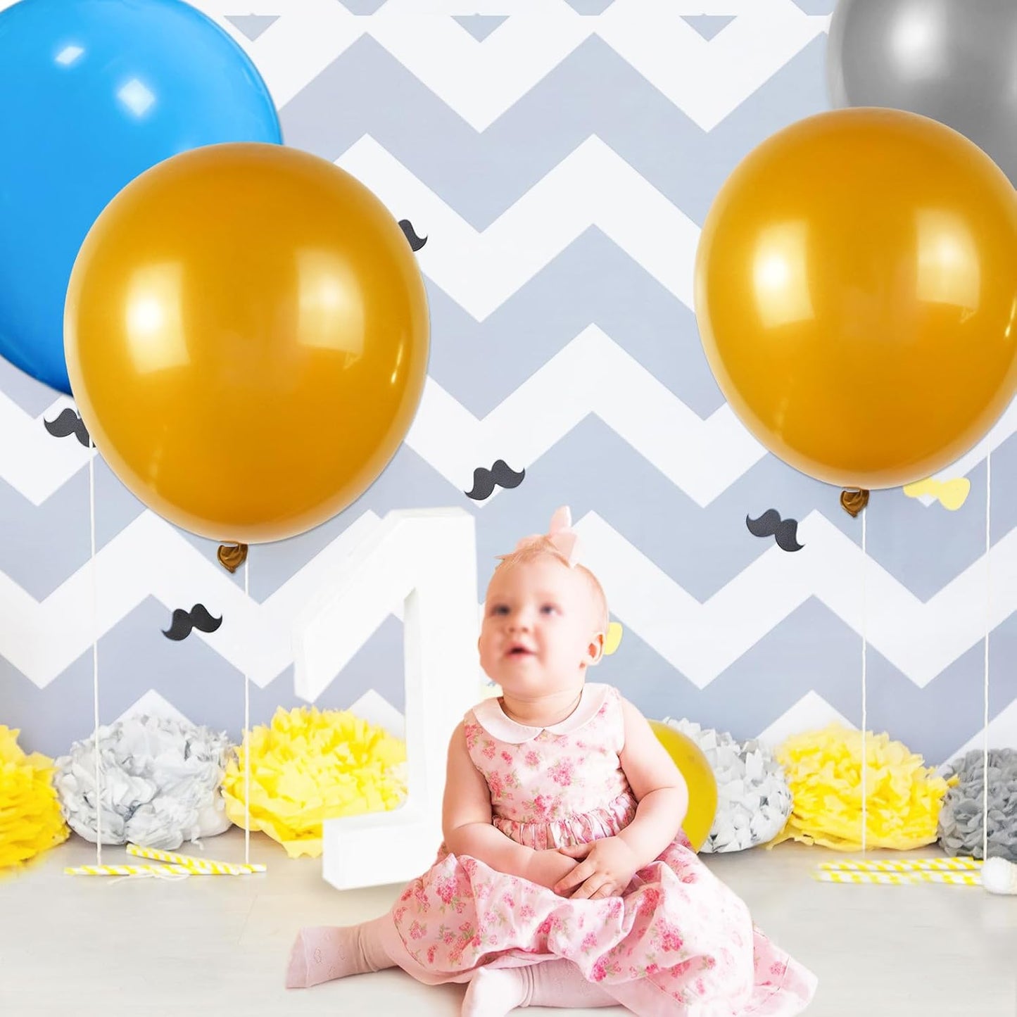 32Pcs Pearl Gold Big Balloons 18 Inch, Gold Round Large Latex Party Balloons for Birthday Wedding Decorations.