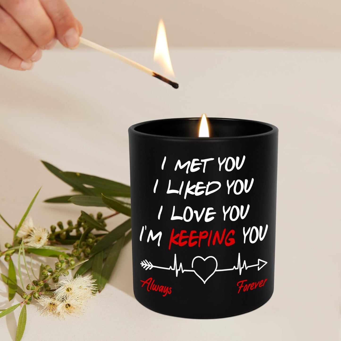 TEEZWONDER Christmas Anniversary Wedding Gifts for Women - Long Lasting Vanilla Lavender Candle 10 oz - Romantic Couple Gifts for Him Her, Gift for Boyfriend Girlfriend, Wife Husband Birthday Gift