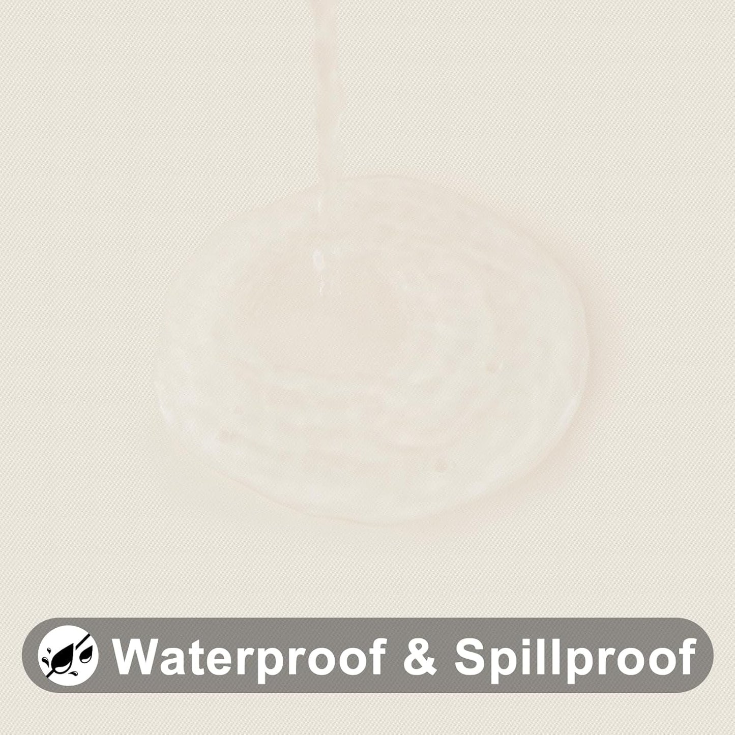 Smiry Rectangle Tablecloth, Elastic Fitted Flannel Backed Vinyl Tablecloths for 5ft Folding Tables, Waterproof Wipeable Table Covers for Indoor, Outdoor, Picnic and Camping (Beige, 36"x60")