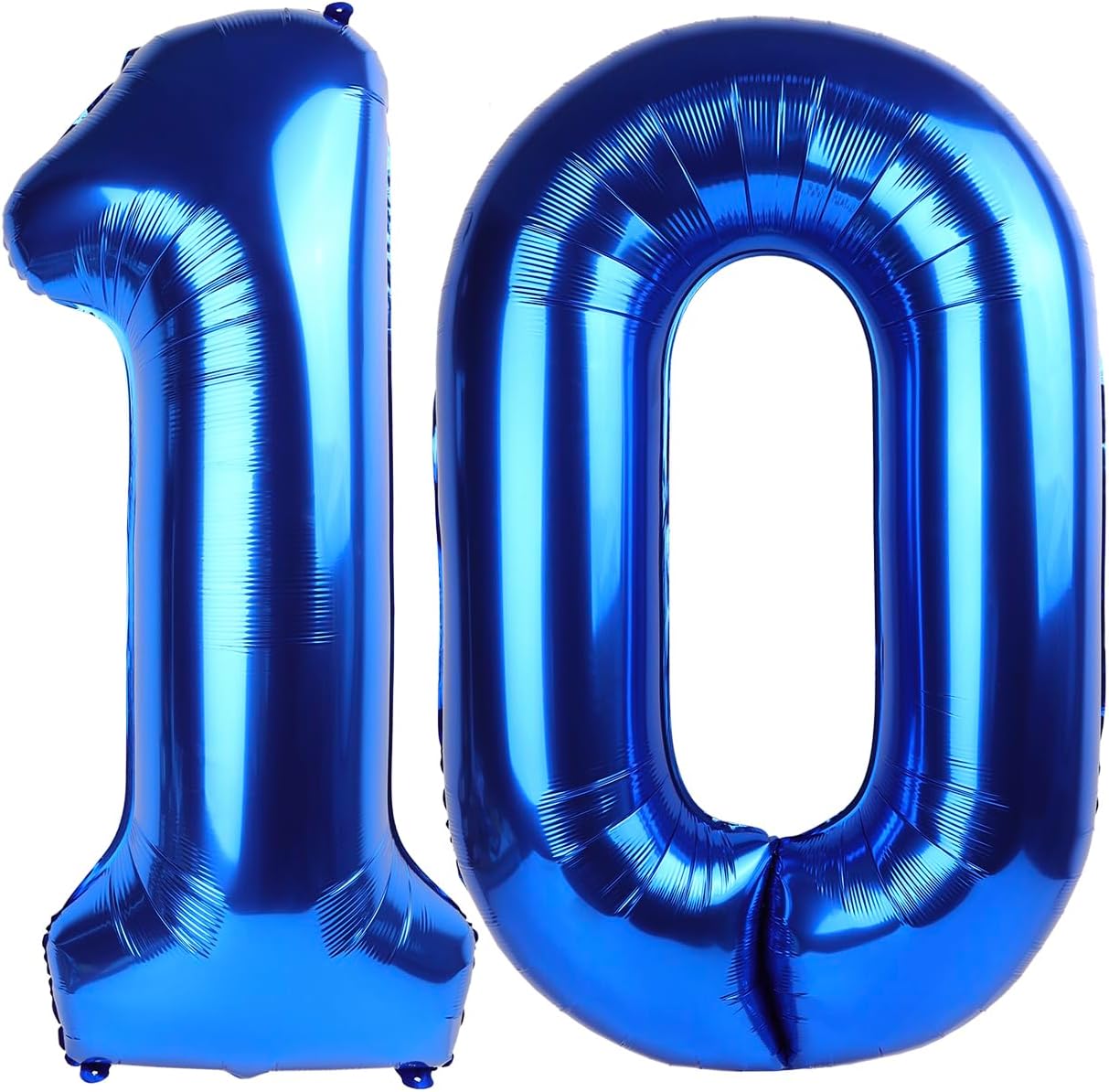 Navy Blue Number 10 Balloon 40 inch, 10 Number Balloons, 10th Navy Blue Birthday Decorations, 10 Year Old Girls Boys Blue Party Supplies