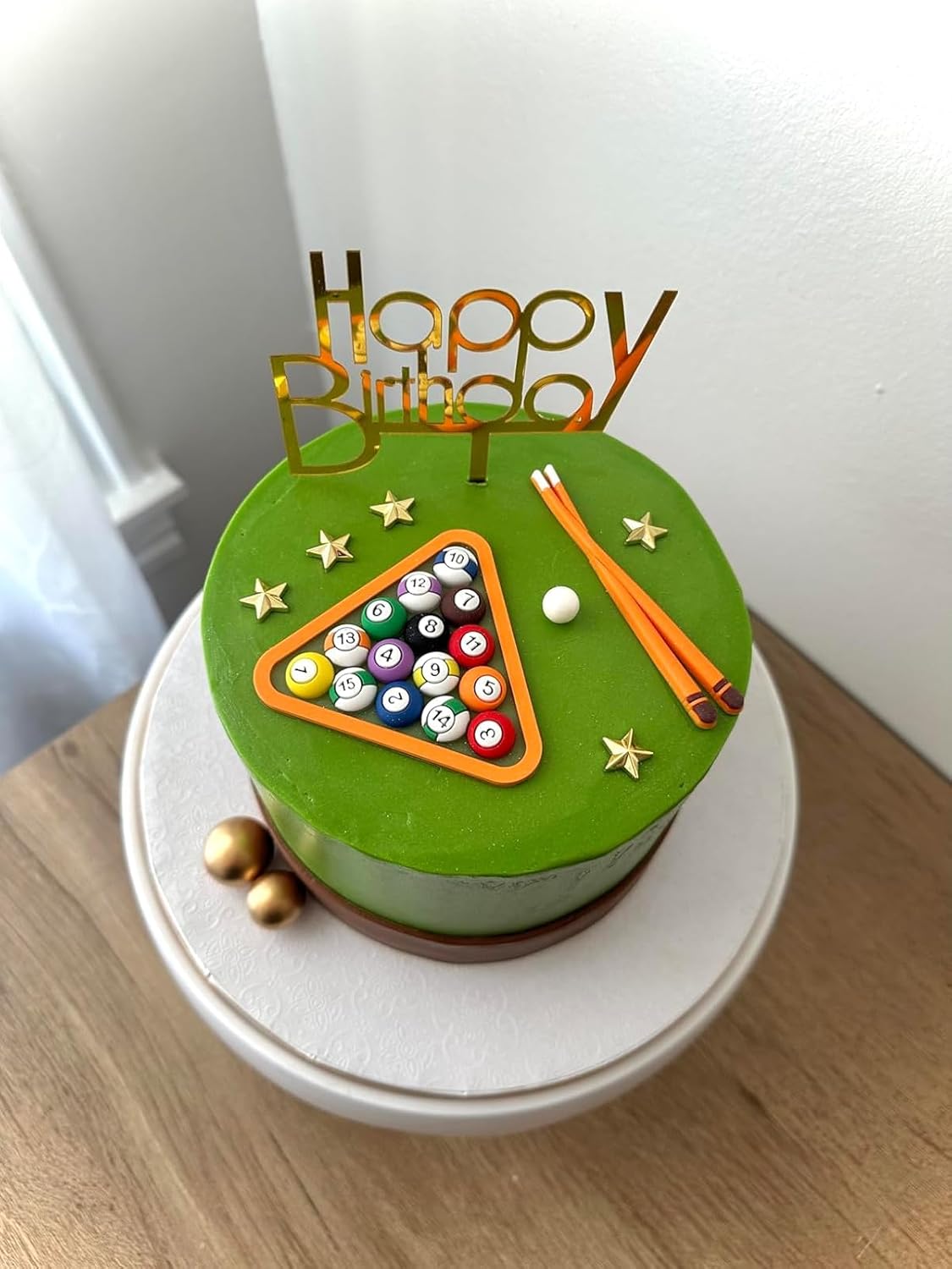 Billiards Cake Topper Billiards Ball Birthday Party Supplies Billiards Ball Birthday Cake Decoration Pool Cake Decorating birthday