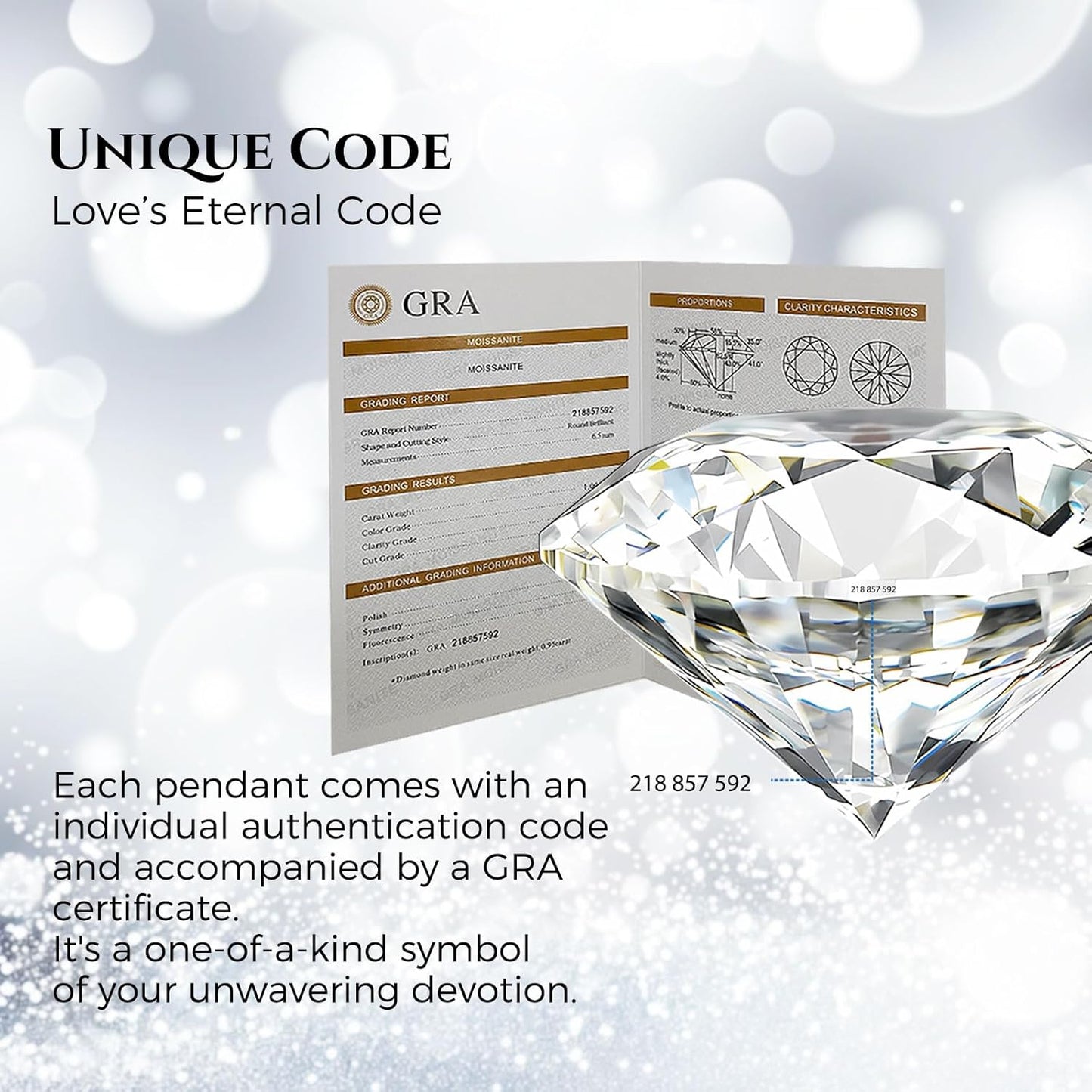 Heart Pendant Necklace for Her Moissanite Lab-Created Gem Jewelry for Women I Love You S925 Sterling Silver Gifts to Wife Girlfriend Mom Daughter Anniversary Birthday Christmas Valentines Day