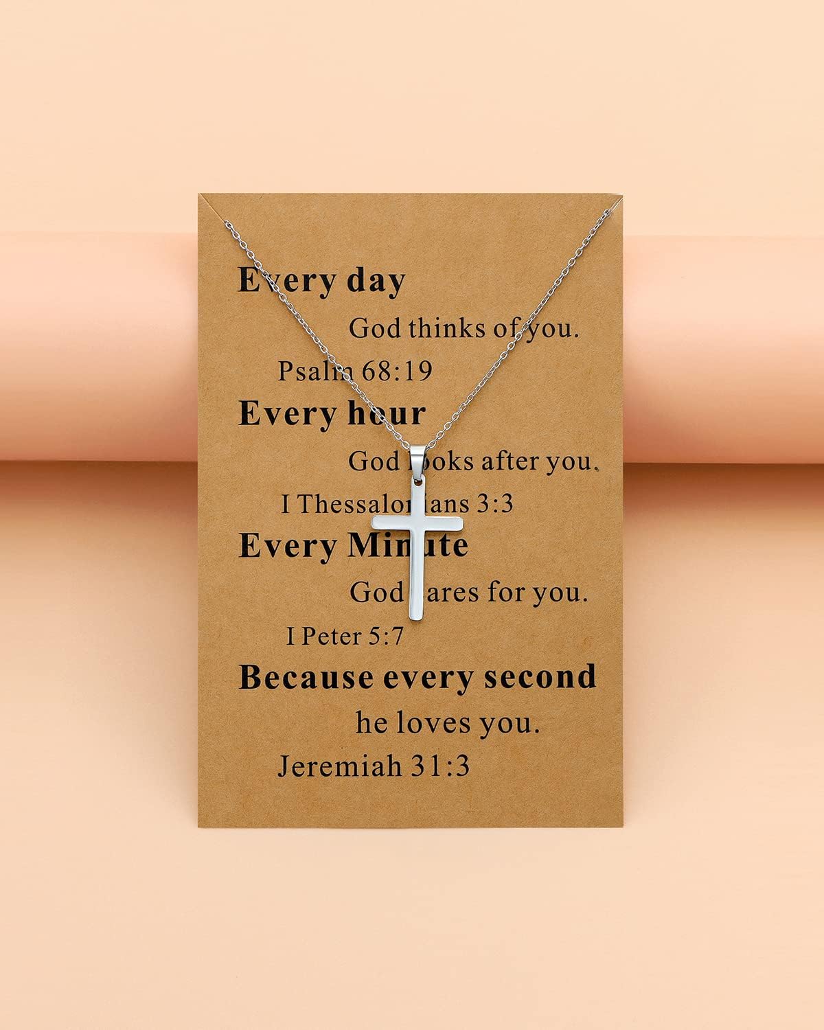 Lcherry Faith Cross Pendant Necklace for Women Religious Christian Jewelry Mother's Day Gifts for Women