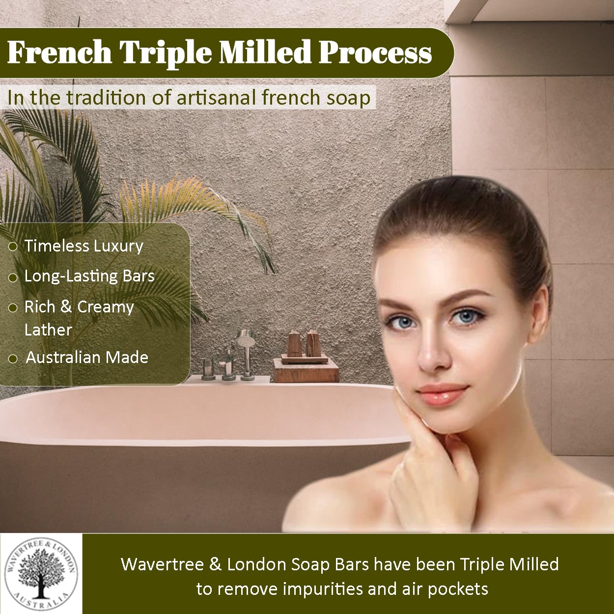 Wavertree & London Assorted Floral Elegance Scents Natural Soap Bars (Pack of 8), 7oz Moisturizing Triple Milled Soap Bars Enriched with Shea Butter and Pure Plant Oils | All Body & Bath Soap