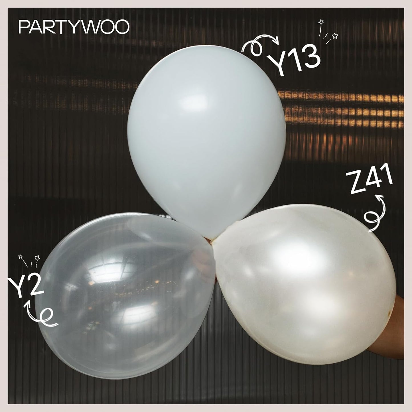 PartyWoo White Sand Balloons 50 pcs 12 Inch Pearl Beige Cream Ivory Latex Helium Balloons for Wedding Boho Neutral Theme Graduation Baby Shower Gender Reveal Birthday Party Decorations White-Z41