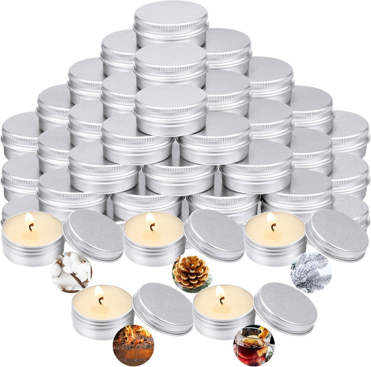 MTLEE 50 Pcs Christmas Flavor Wedding Scented Candles Gift Travel Tin Candle Aromatherapy Candle for Christmas Winter Baby Shower Favors Wedding Gifts