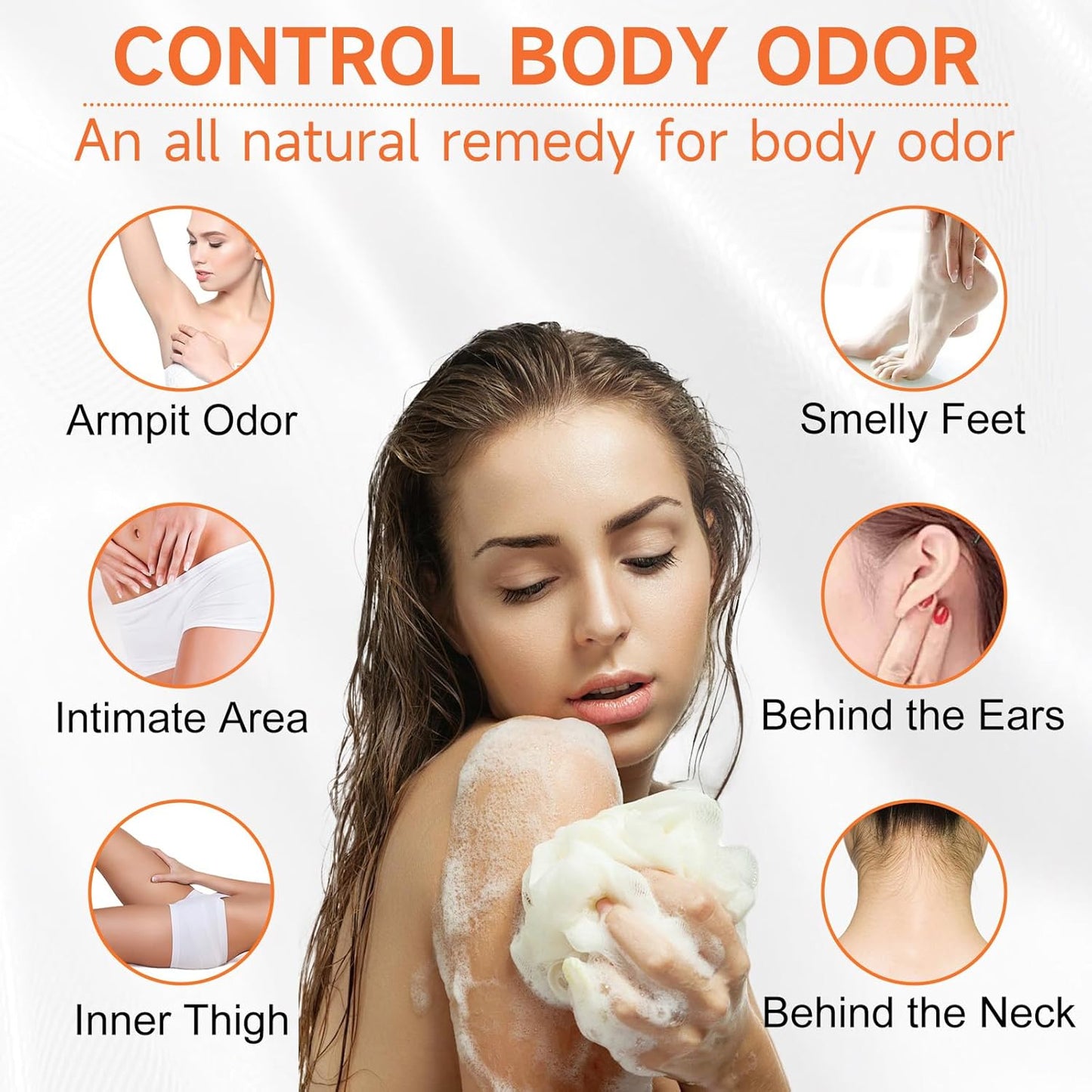 3 PCS Persimmon Soap Bar for Body Odor Control, Natural Deodorant Body Bar Soap for Old People Smell, Remove Strong Smell, Organic Eliminating Odor Wash Soap for Women & Men