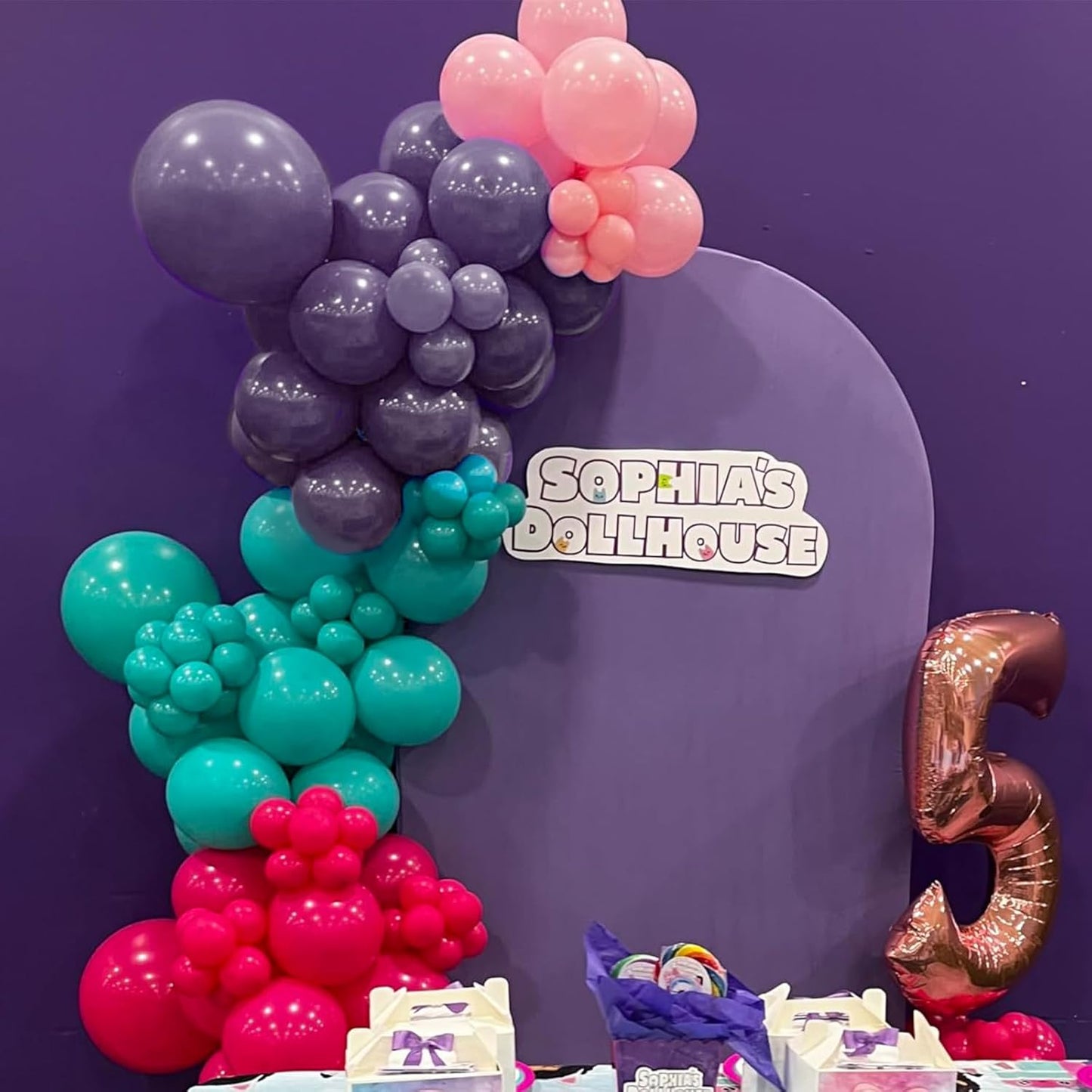 Dusty Purple Balloons, 150 pcs Different Sizes Pack of 18 Inch 12 Inch 10 Inch 5 Inch Matte Lavender Latex Balloons for Balloon Garland Balloon Arch as Birthday Party Wedding Decorations