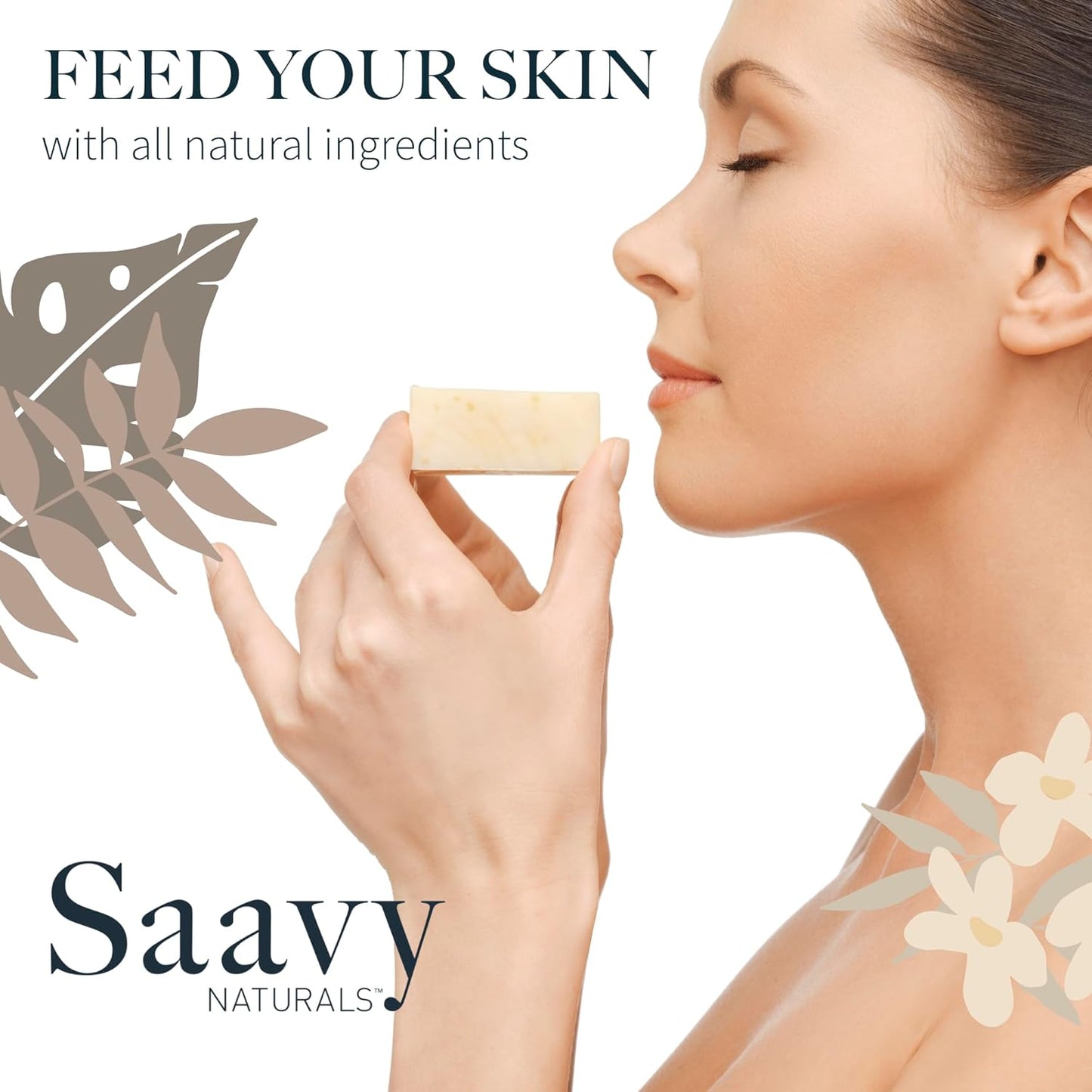 Saavy Naturals Bar Soap Plant-Based Ingredients - Made In USA Organic Bar Soap - Mini Soap Bars 10 Units Gift Set, Square Shaped Artisan Natural Soap Bar 1.2 Oz, 10 Pack.