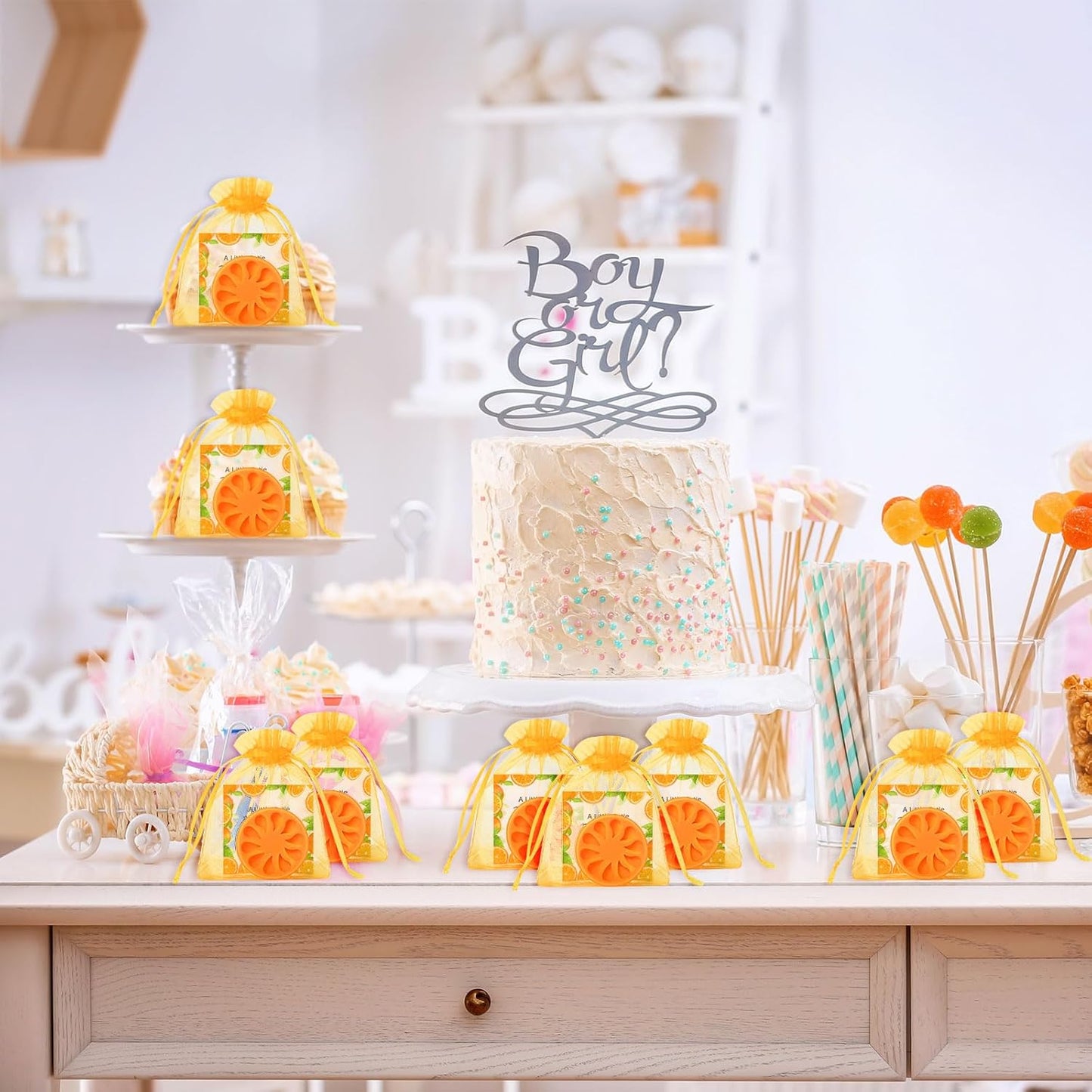 50 Sets Little Cutie Baby Shower Party Favor Orange Soap Gifts Bulk Orange Soaps with Card and Bag for Wedding Gifts Bridal Party Baby Shower Decorations Clementine Little Cutie Theme Favors