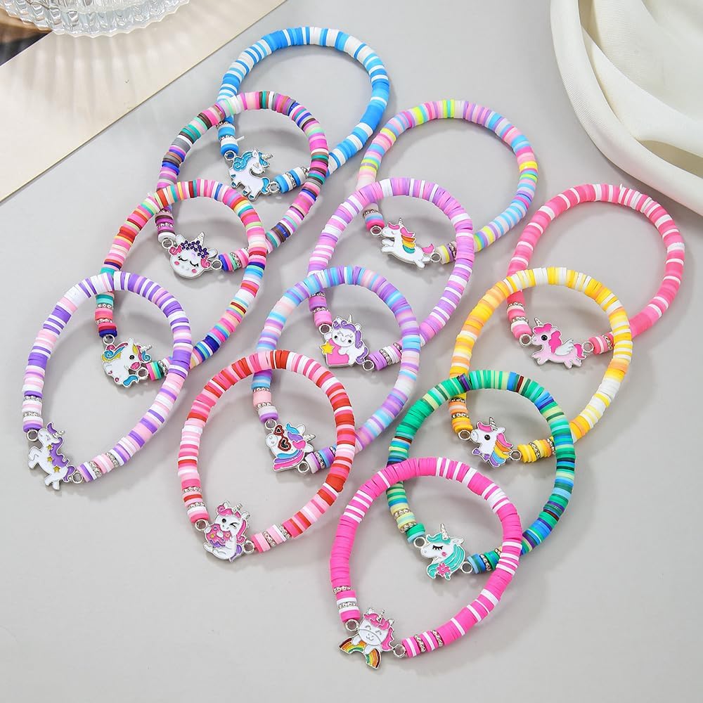 Friendship Bracelets Boho Stackable Bracelets for Women Surfer Heishi Clay Bead Bracelets Stretch Preppy Bracelets Colorful Boho Bracelets for Women