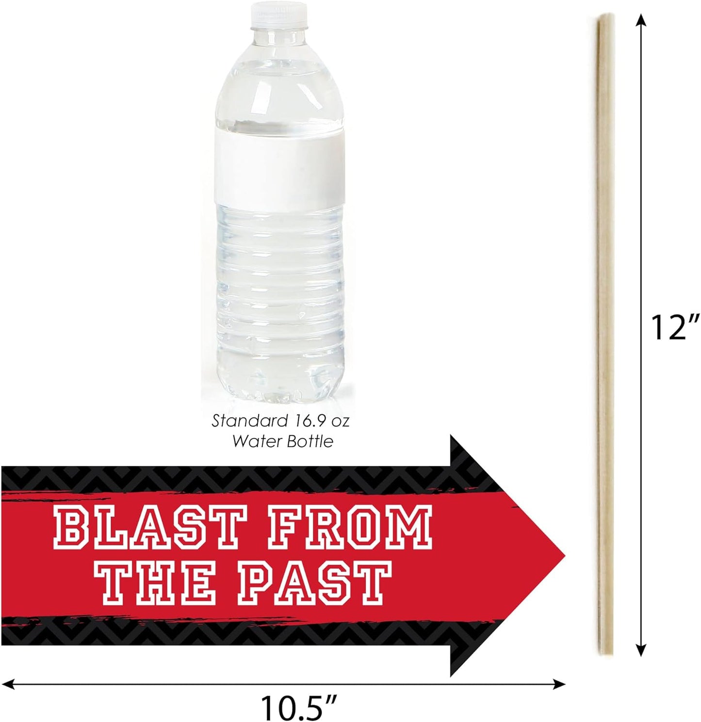 Big Dot of Happiness Funny Reunited Red - School Class Reunion Party Photo Booth Props Kit - 10 Piece