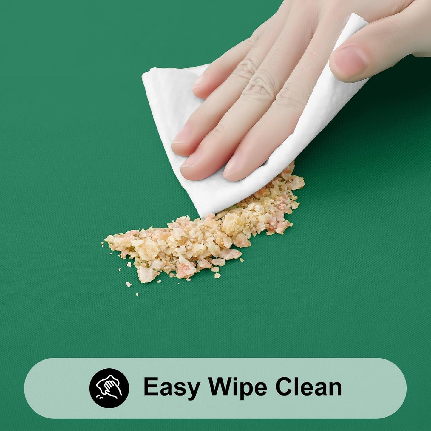 Smiry Rectangle Tablecloth, Elastic Fitted Flannel Backed Vinyl Tablecloths for 4ft Folding Tables, Waterproof Wipeable Table Covers for Indoor, Outdoor, Picnic and Camping (Emerald Green, 30"x48")