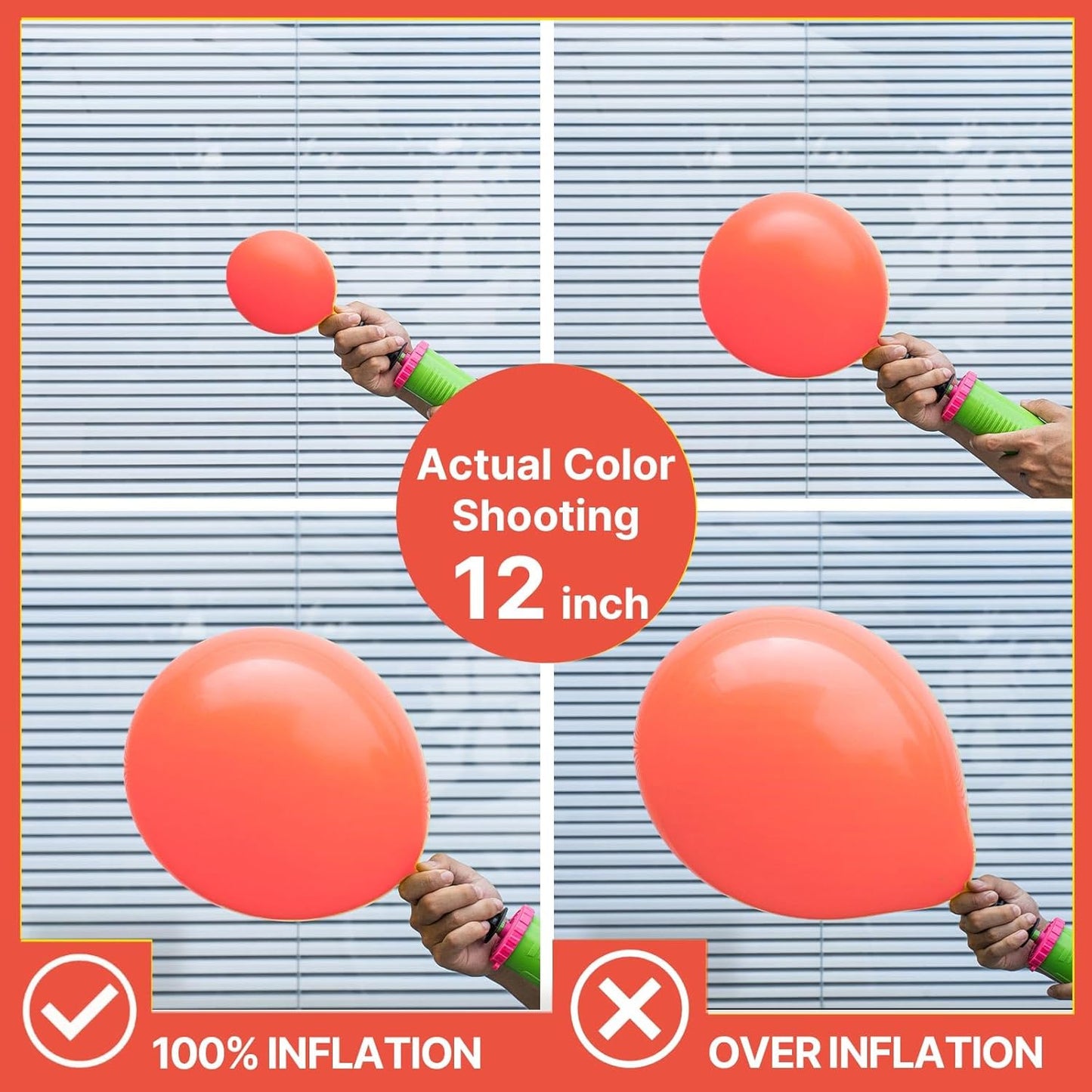 PartyWoo Coral Red Balloons 50 pcs 12 Inch Coral Light Red Balloons for Wedding Baby Shower Gender Reveal Graduation Anniversary Birthday Party Decorations Red-Y22