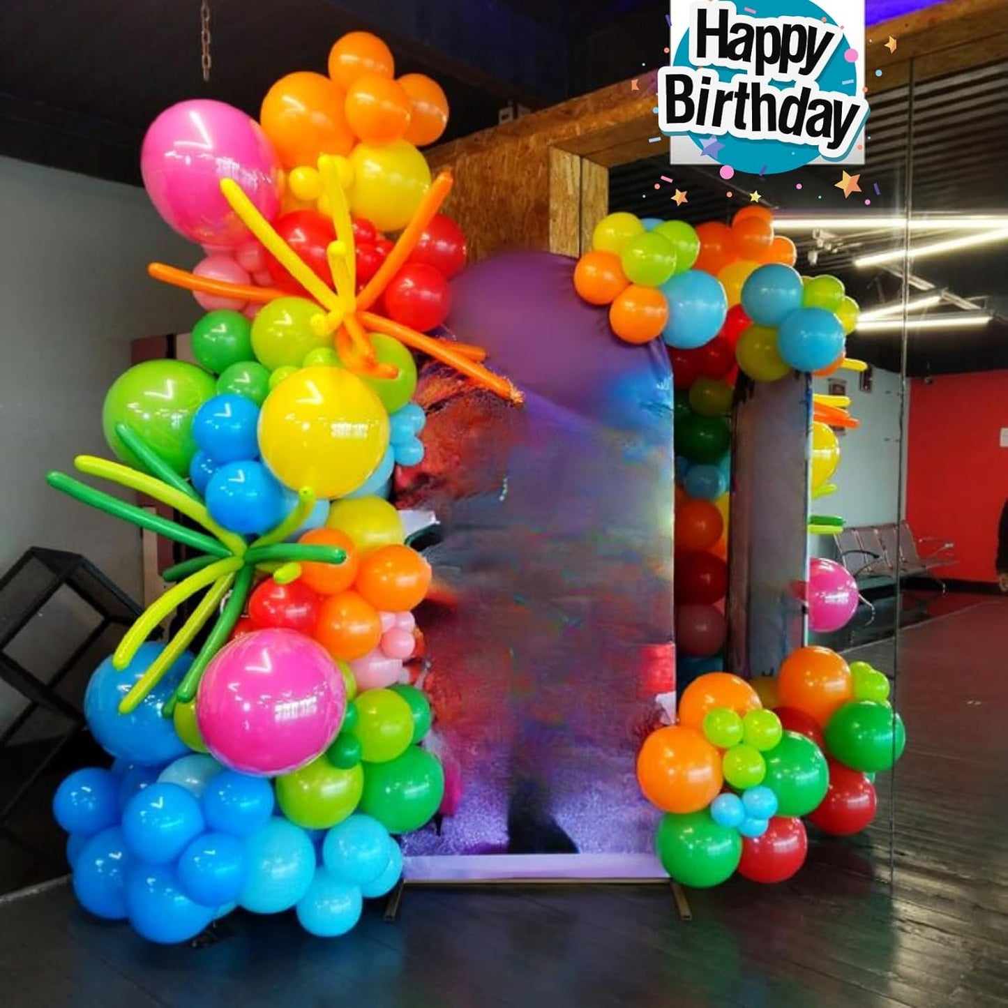 Rainbow Balloon Arch Kit, Multicolor Balloon Arch Kit with 18/12/5 inch Blue Purple Yellow Orange Red Latex Balloon for Birthday Baby Shower Wedding Anniversary Rainbow Party Decorations