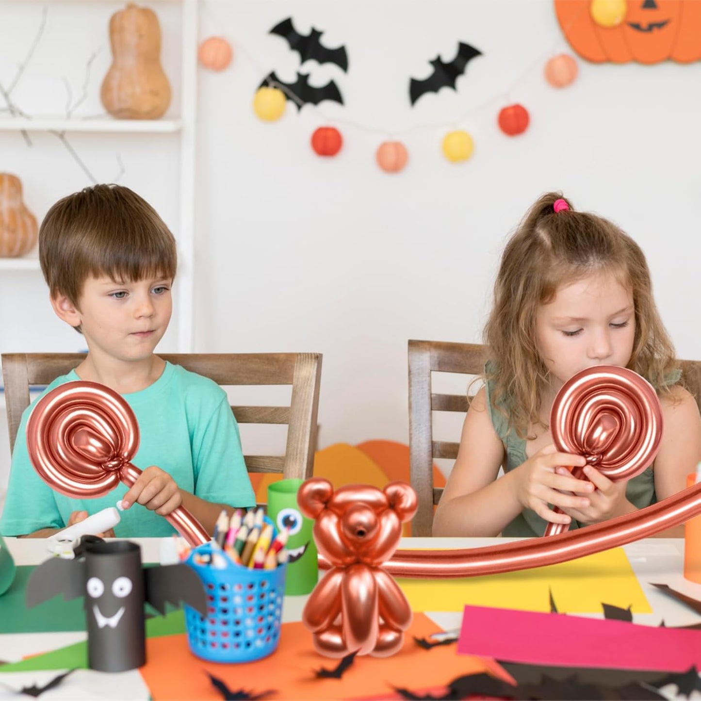 Rose Gold 260 long balloons 100 Pack Metallic Rose Gold Twisting Animal Balloons Modeling Long Magic Balloons for DIY Animal Model Wedding Birthday Festival Party Decorations（Metallic Rose Gold）