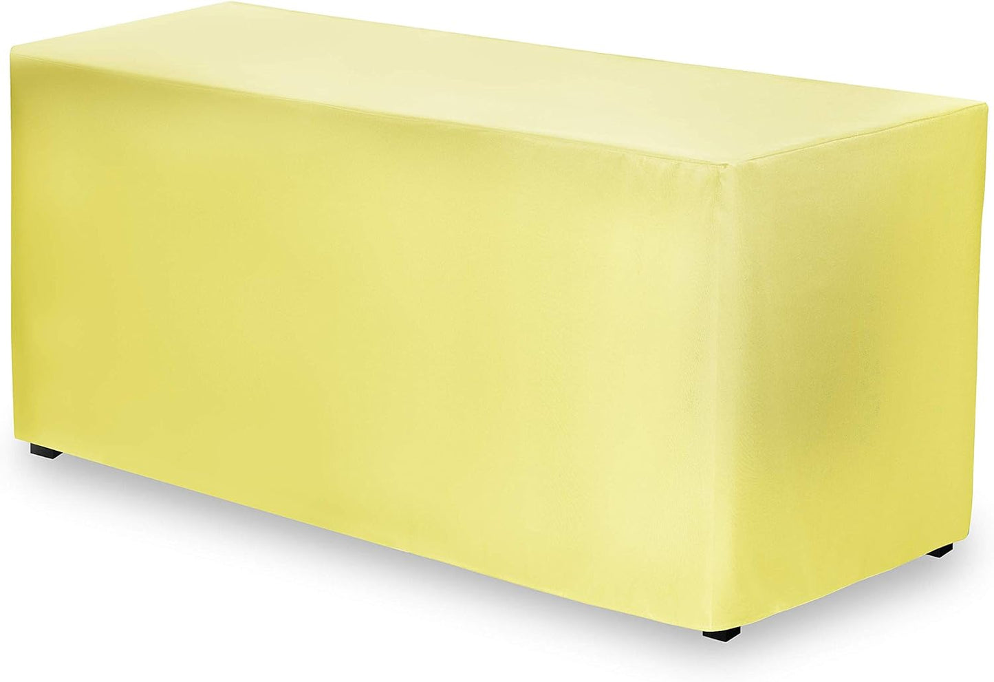 Gee Di Moda Fitted Tablecloth - 48 x 30 Inch Yellow Fitted Table Cloth for 4 Foot Rectangle Table - Heavy Duty Washable Fabric - for 4 Ft Buffet Table Holiday Party Dinner Wedding & Trade Show