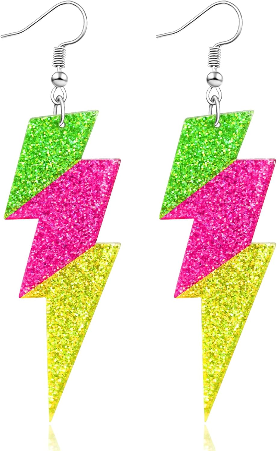 80s 90s Retro Cassette Tape Neon Earrings for Women Acrylic Radio Earring Set for 80s 90s Accessories Cosplay Party Jewelry Gifts