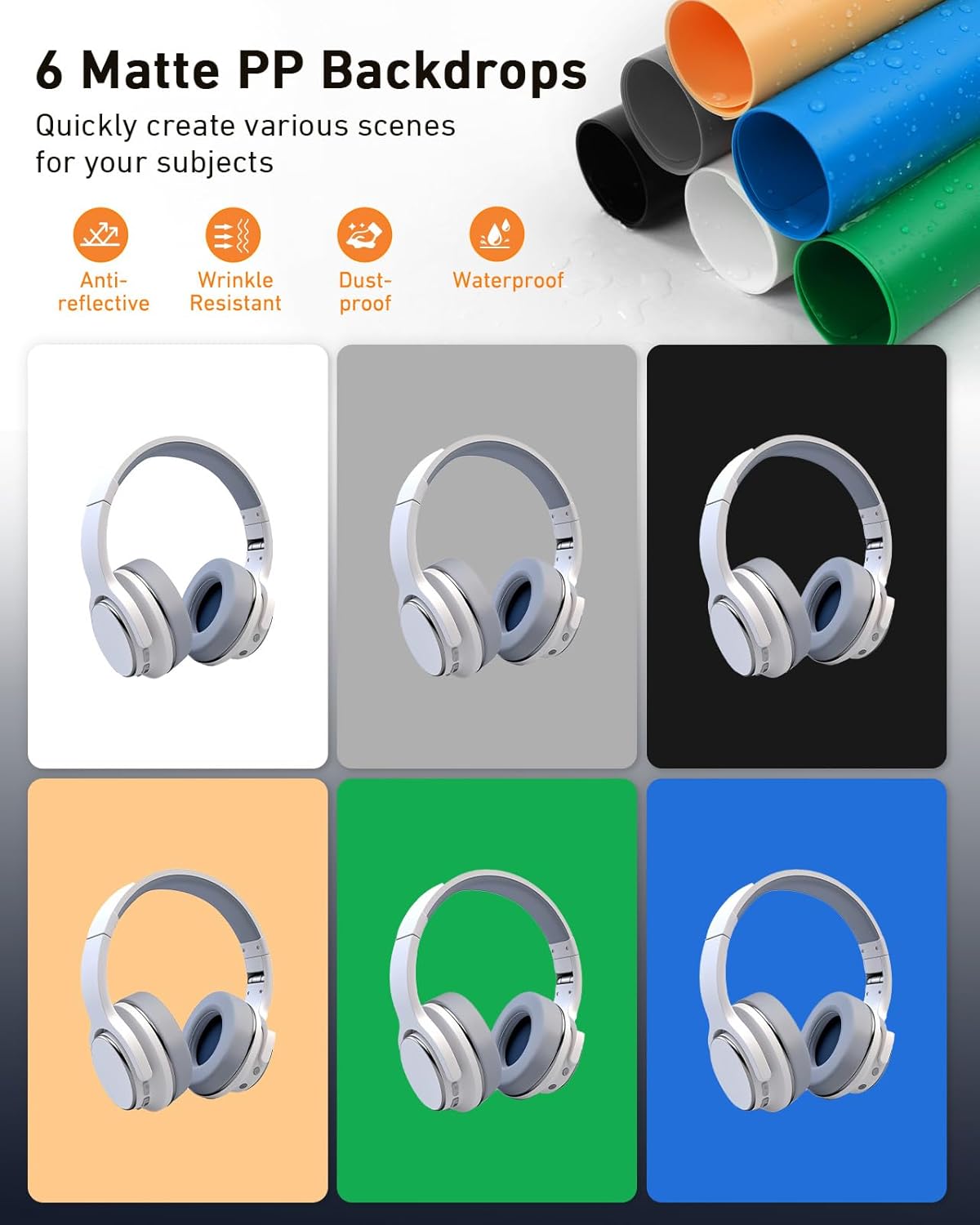 DUCLUS Light Box Photography, 32×32inch Professional Photo Studio Booth Photobox, Portable 210 LED Lightbox Shooting Tent Folding with 6 Colors Backdrops for Large Product or Jewelry Photography…