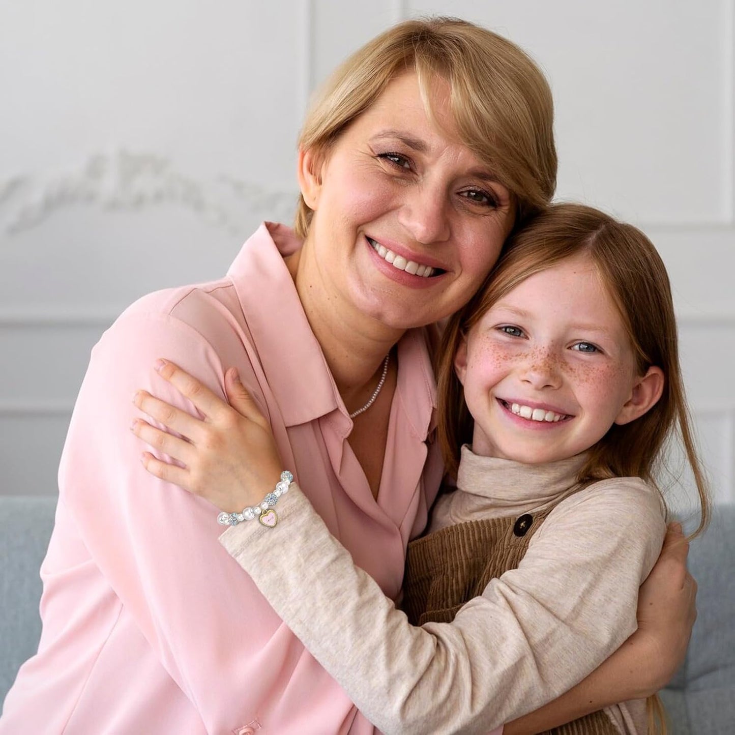 Artlunar Pink Pearl Butterfly Bracelet for Girls, Adjustable Sliding Knot (5.2”-9”) Stainless Steel & Pearl Charm – Kids Birthday Gift Jewelry for Daughter, Granddaughter, Niece