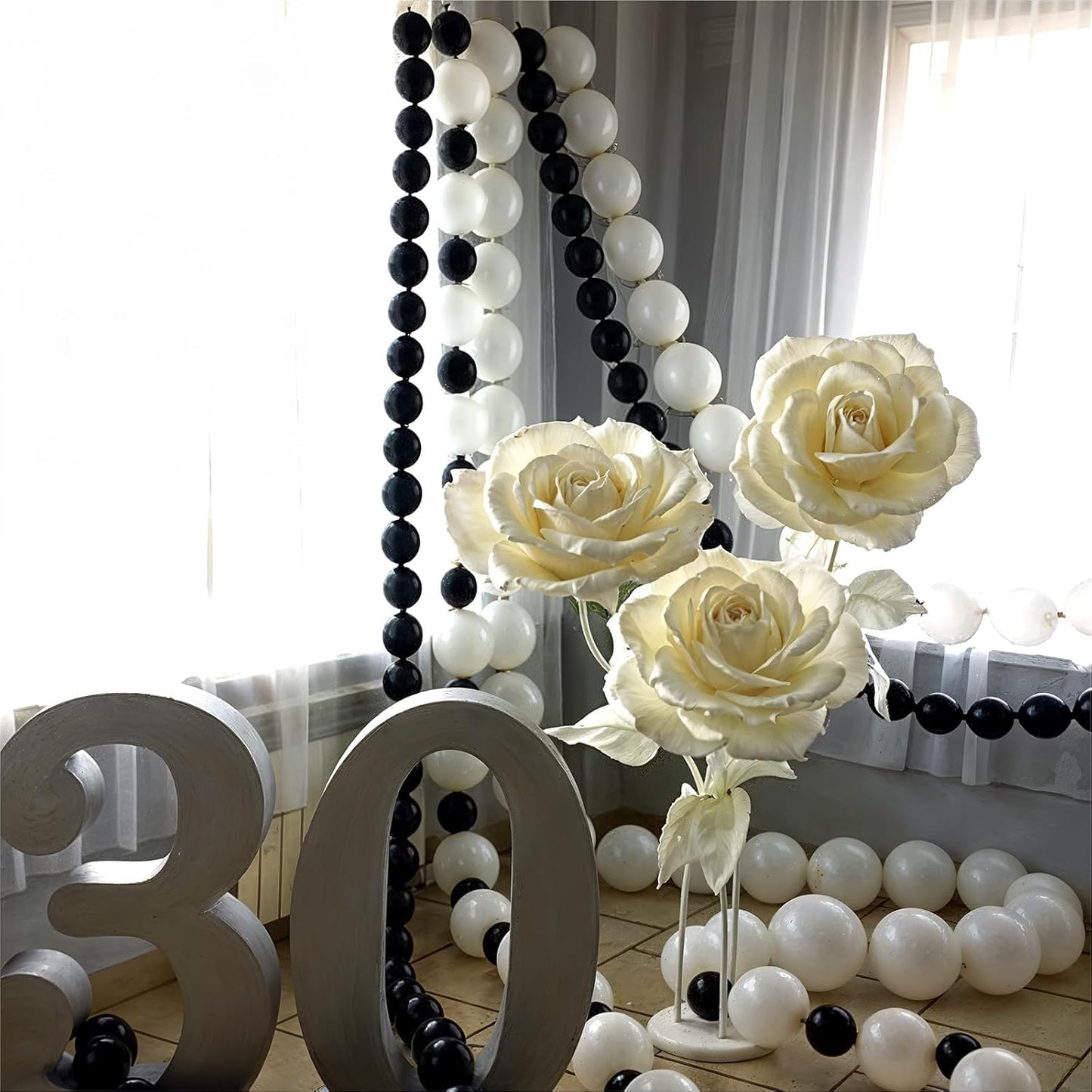 Black Linking Balloons, 100PCS 6 Inch Quick Link Balloons for Making Balloon Wall Heart Arch Chains, Tails Balloon for Wedding Birthday Baby Shower Engagement Graduation Halloween Party Decorations