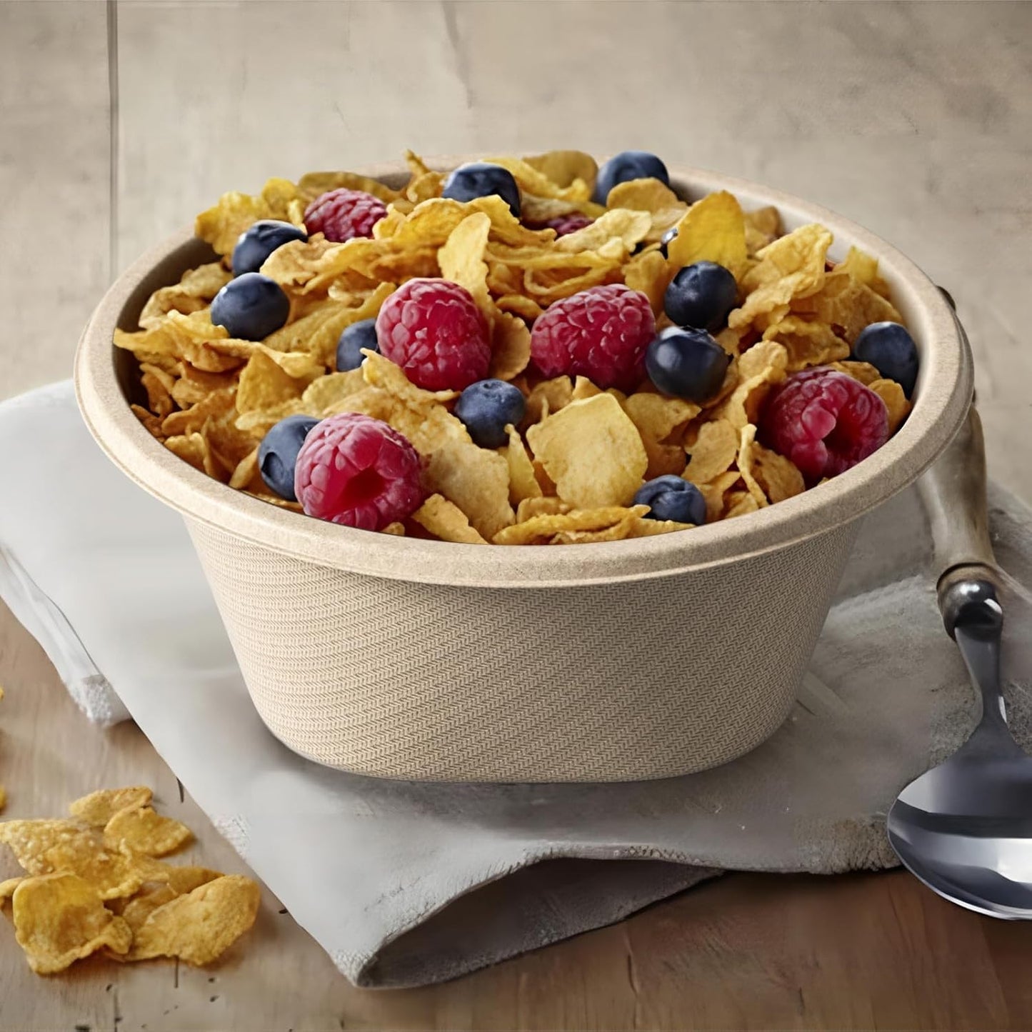 24 Oz Disposable Bowls, [100 Pack] Paper Bowls Disposable - Heavy Duty and Eco-friendly Sugarcane and Bamboo Bagasse Biodegradable Bowls for Cereal, Rice, French Fries - Convenient and Compostable