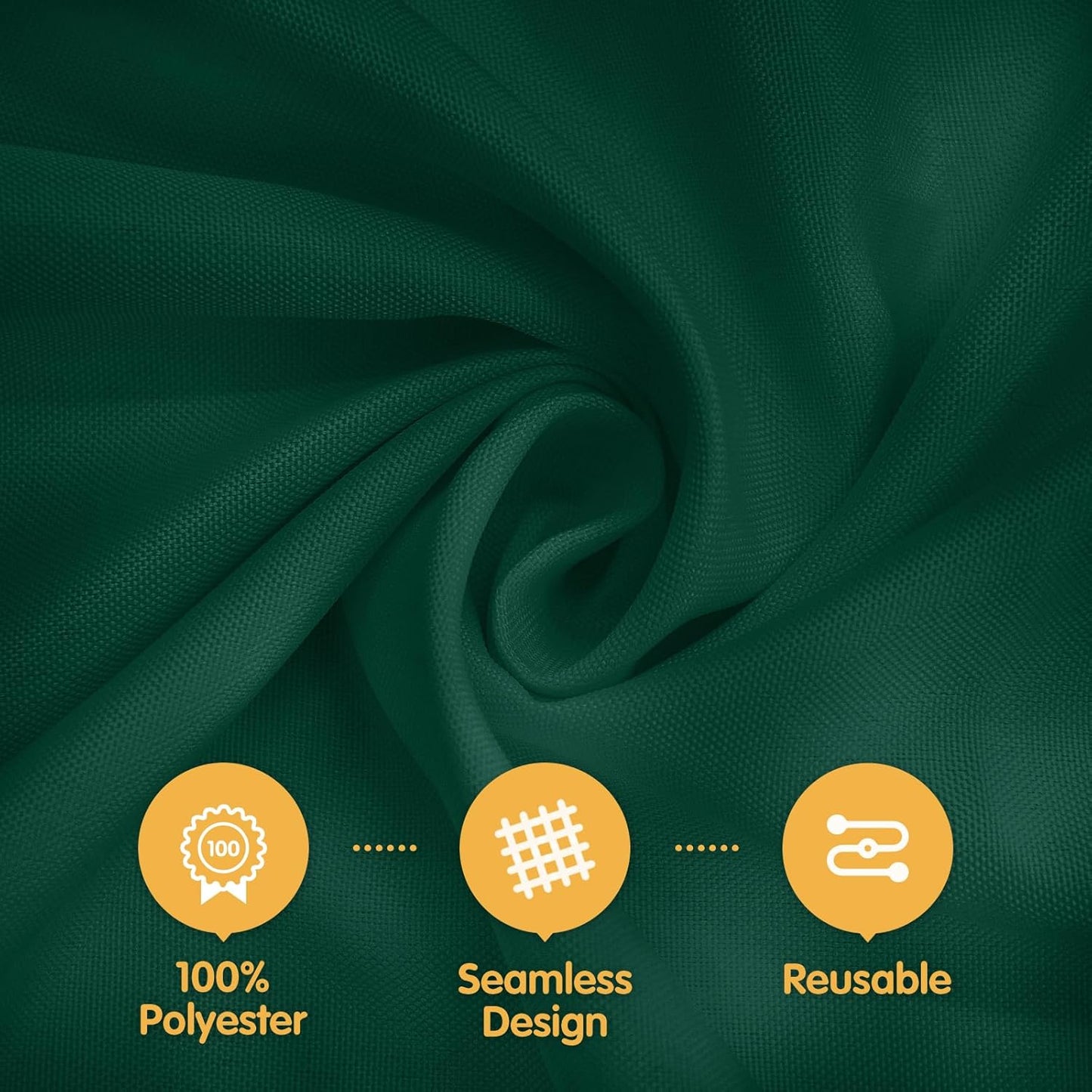 BRILLMAX 6 Pack Hunter Green Tablecloths for 8 Foot Rectangle Tables 60 x 126 Inch - 8ft Rectangular Bulk Linen Polyester Fabric Washable Cloth Cover for Wedding Reception Banquet Birthday Party