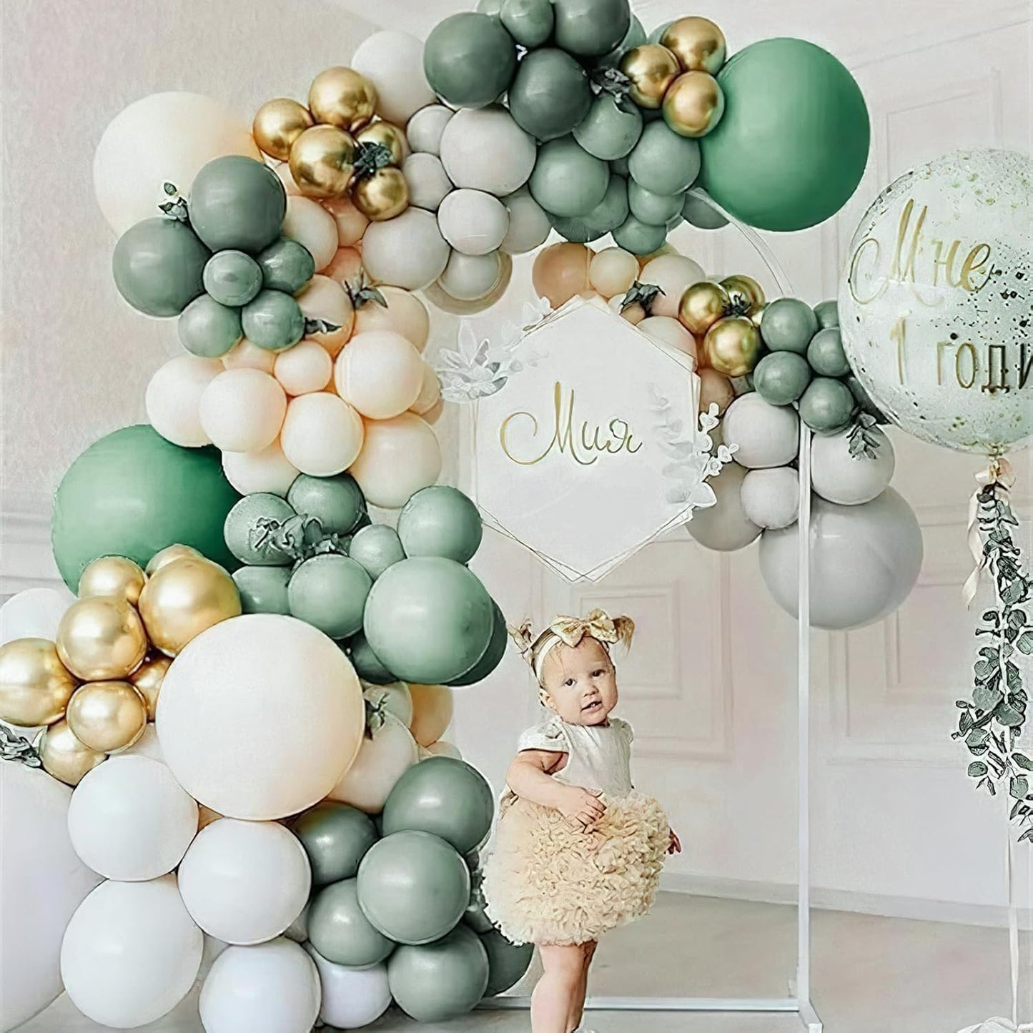 PartyWoo Dusty Green Balloons 50 pcs 12 Inch Matte Sage Olive Boho Green Eucalyptus Helium Balloons for Wedding Baby Shower Gender Reveal Birthday Graduation Jungle Safari Party Decorations Green-F35