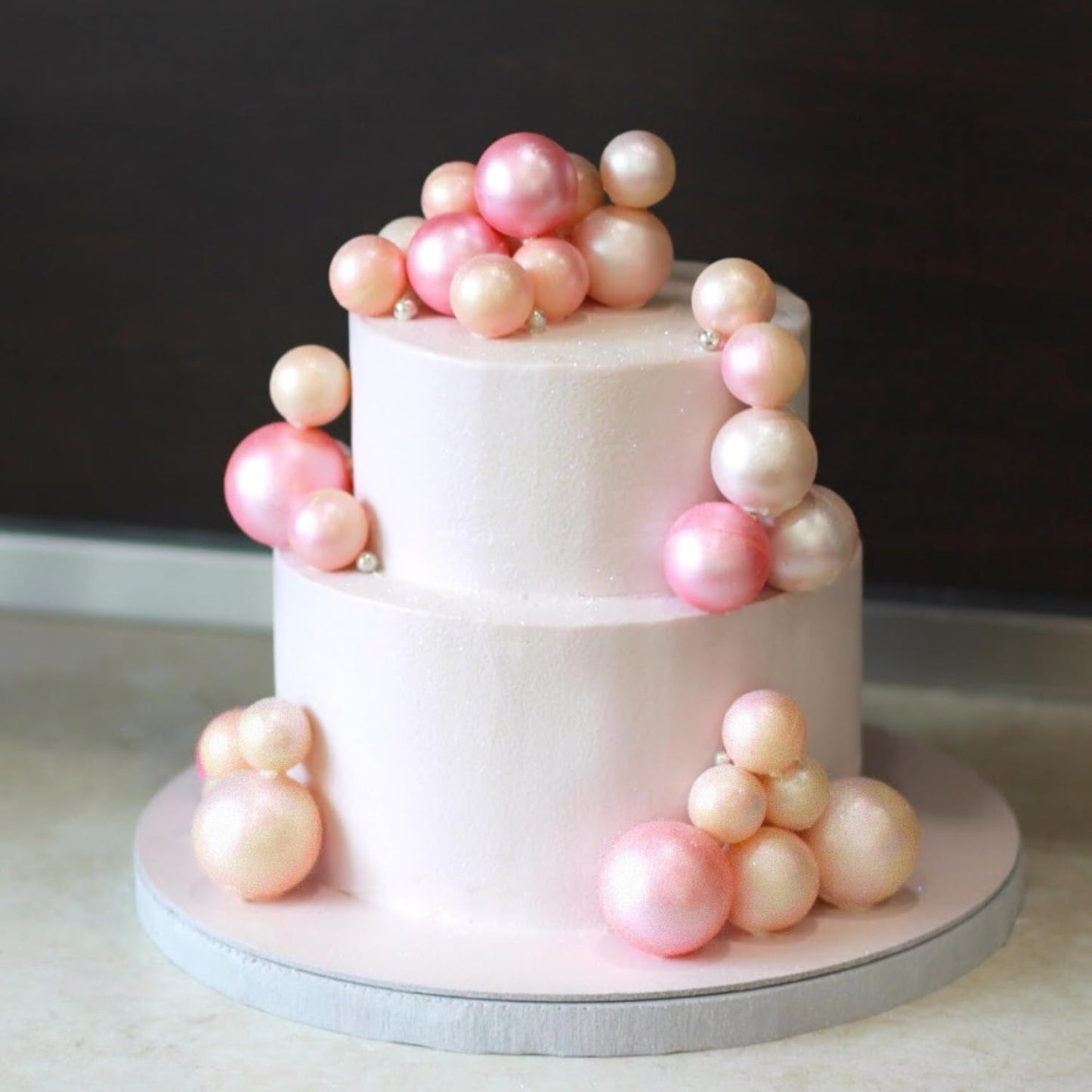 36 Pack Balls Cake Topper Decorations Foam Balloons Cake Decorations Balloons Cake Toppers Balls Cake Picks for Baby Shower Wedding Anniversary Birthday Party Decorations Light Pink Rose Red White