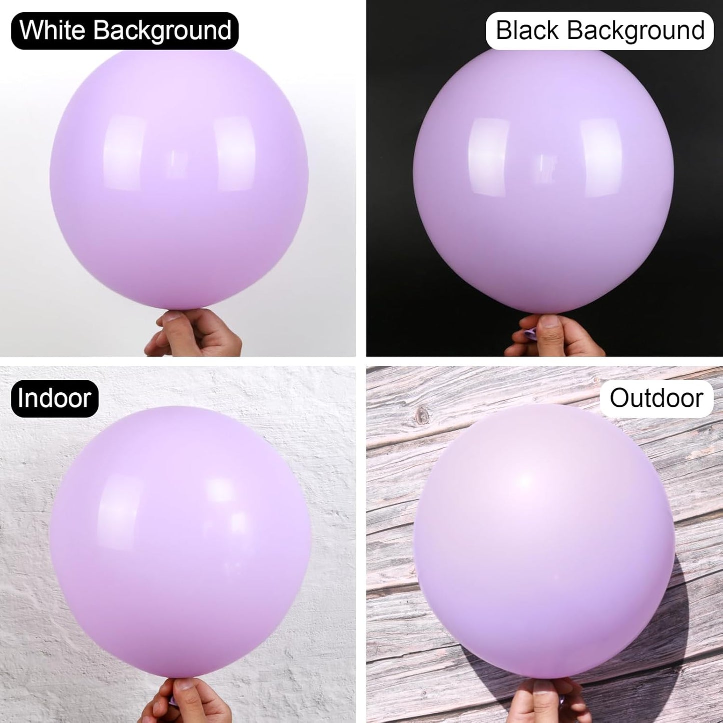 Lavender Balloons, 150 pcs Different Sizes Pack of 18 Inch 12 Inch 10 Inch 5 Inch Light Purple Balloons for Balloon Garland Balloon Arch as Birthday Party Wedding Decorations