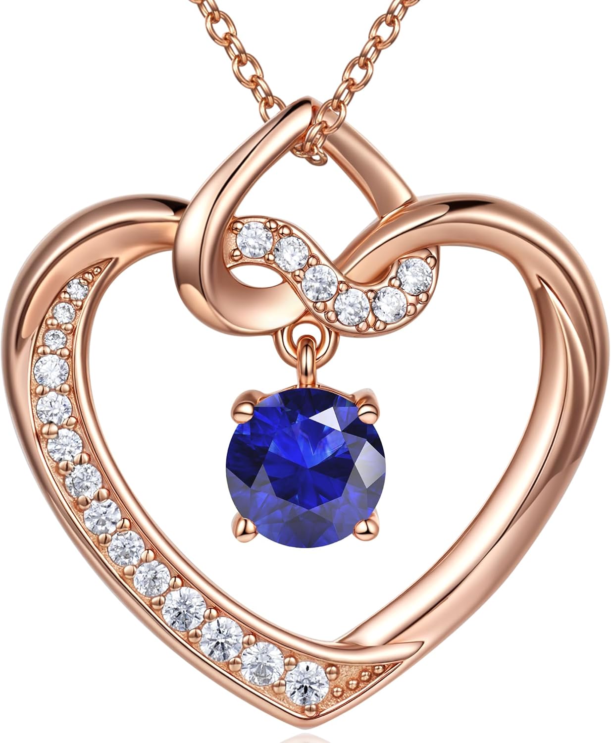 Heart Birthstone Necklaces Gifts for Women Wife, Jewelry for Women Wedding Anniversary Birthday Gifts for Wife Girlfriend Mom Christmas Valentines Gifts S925 Sterling Silver