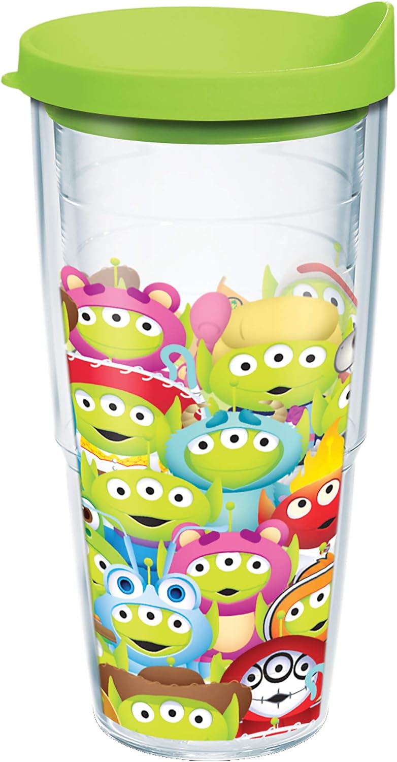 Tervis Disney Pixar Toy Story Alien Made in USA Double Walled Insulated Tumbler Travel Cup Keeps Drinks Cold & Hot, 24oz, Classic